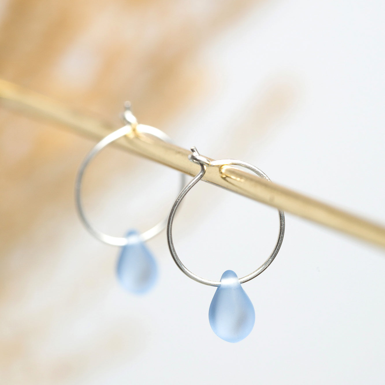 Drop Of The Ocean Hoops - Cornflower