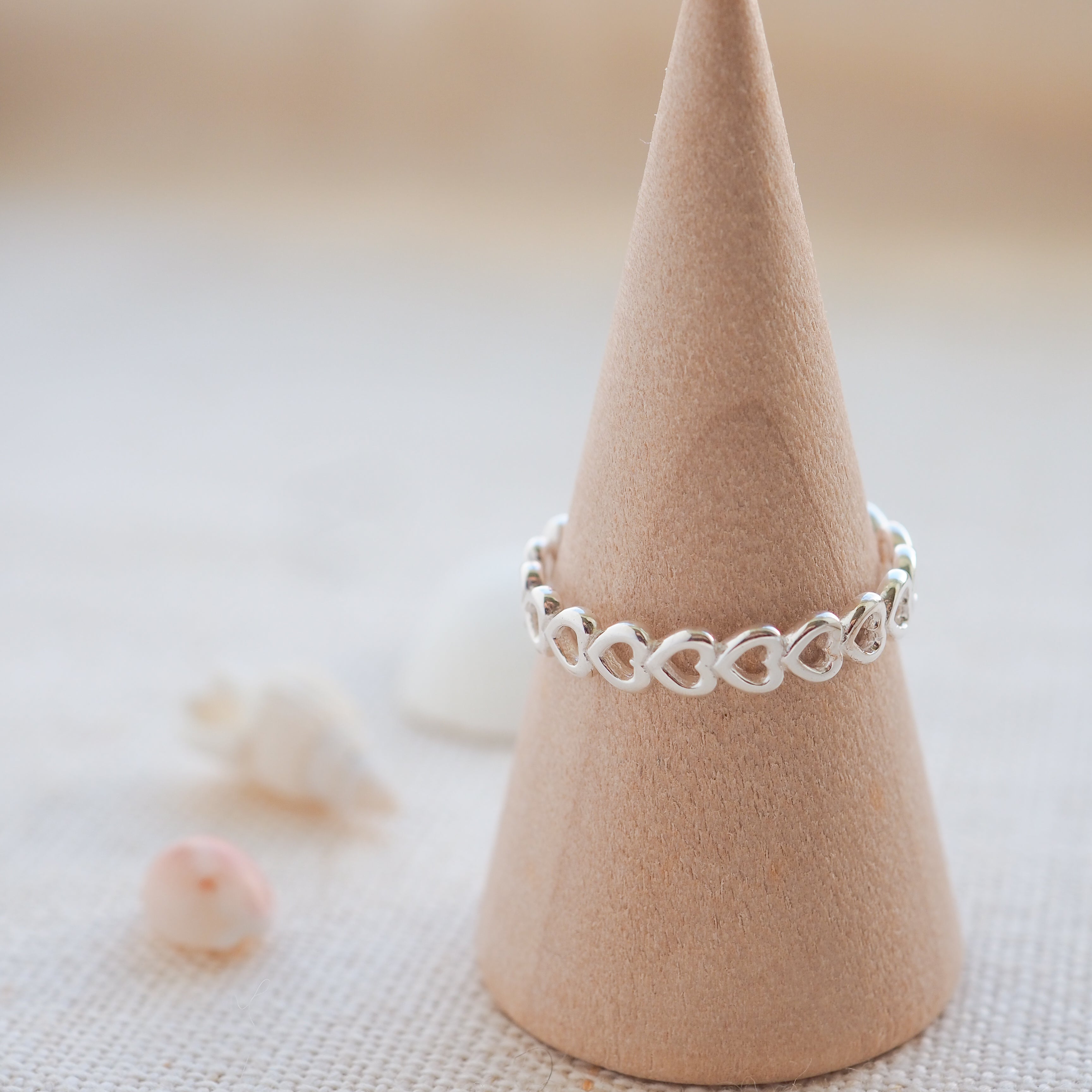 Silver Heart Band Ring