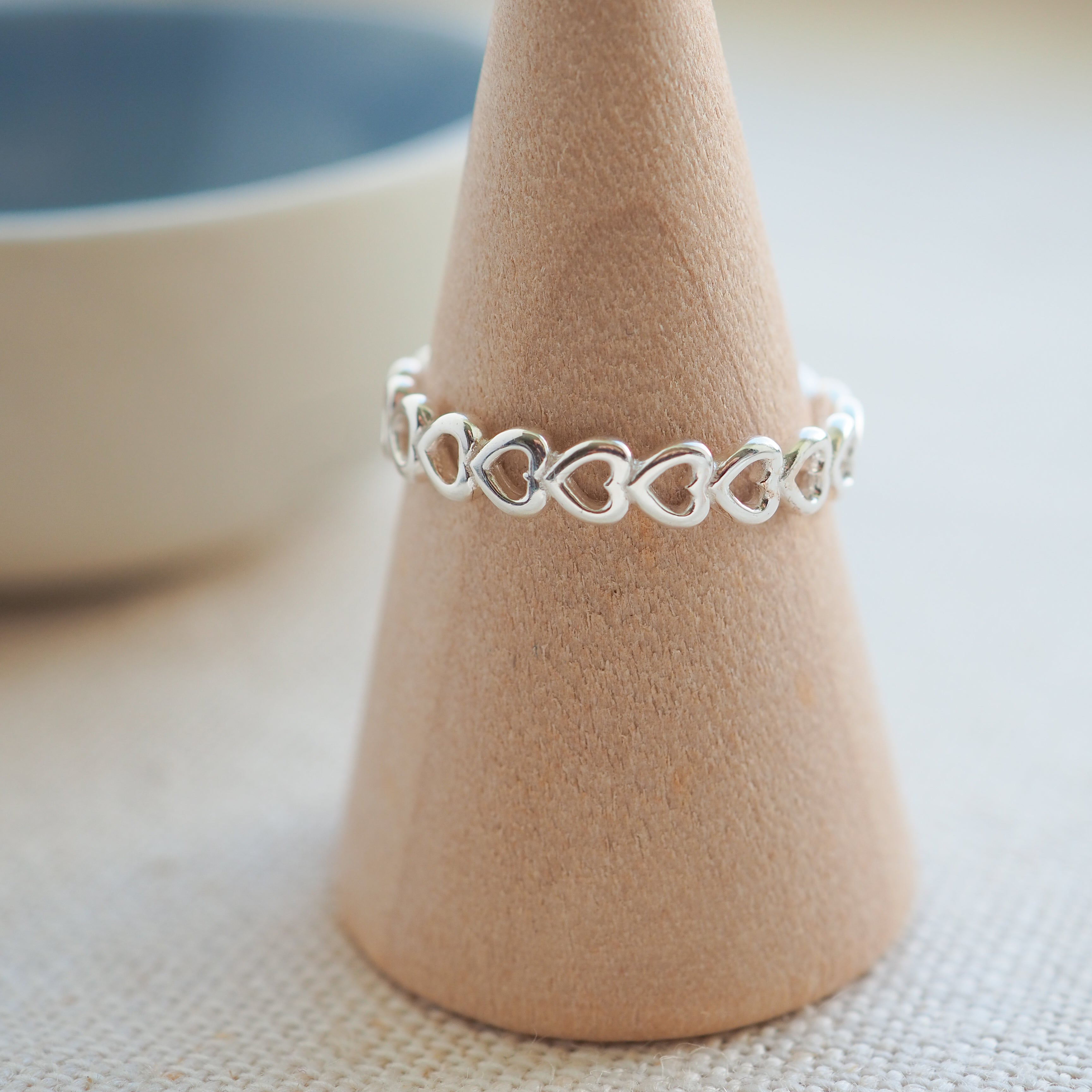 Silver Heart Band Ring