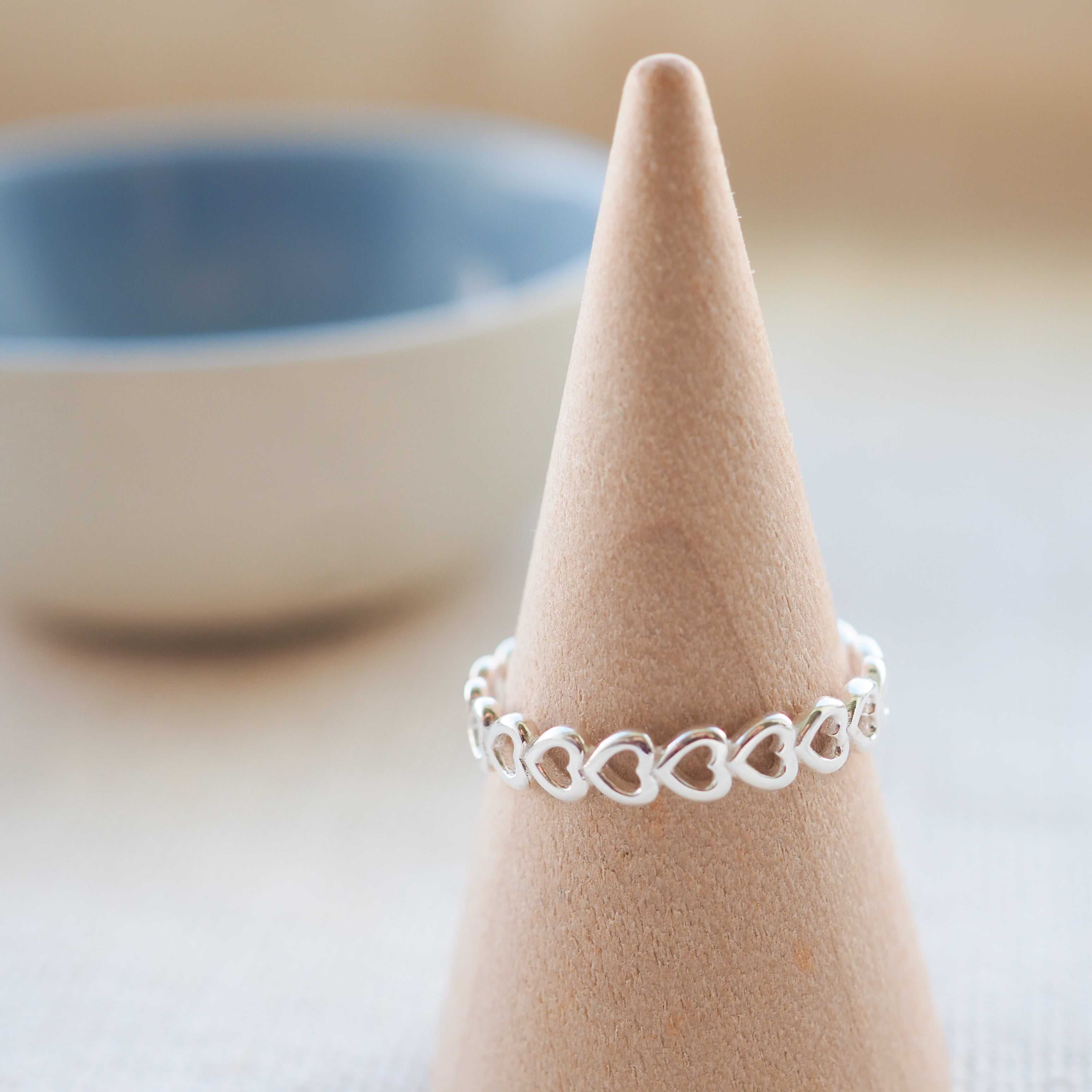 Silver Heart Band Ring