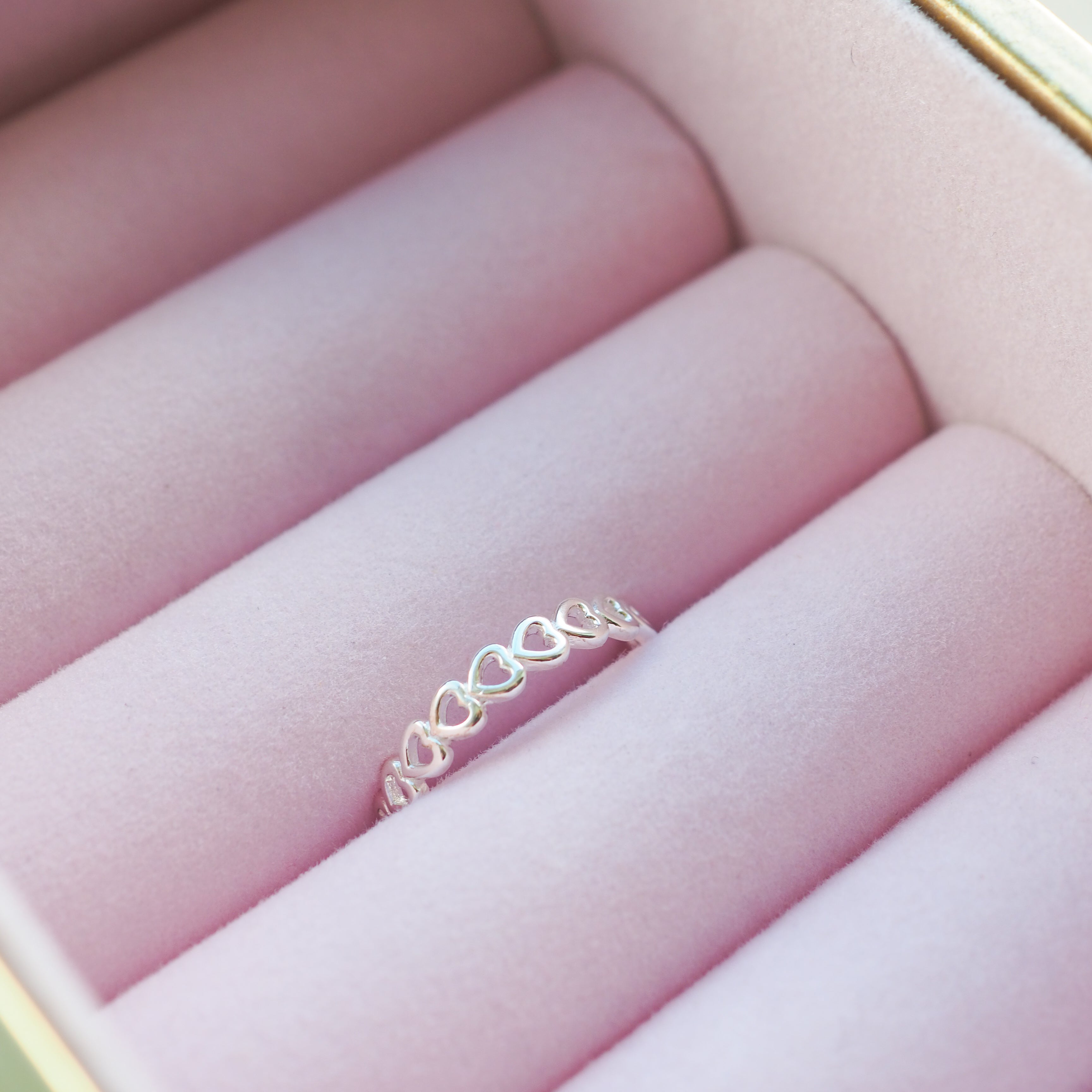 Silver Heart Band Ring