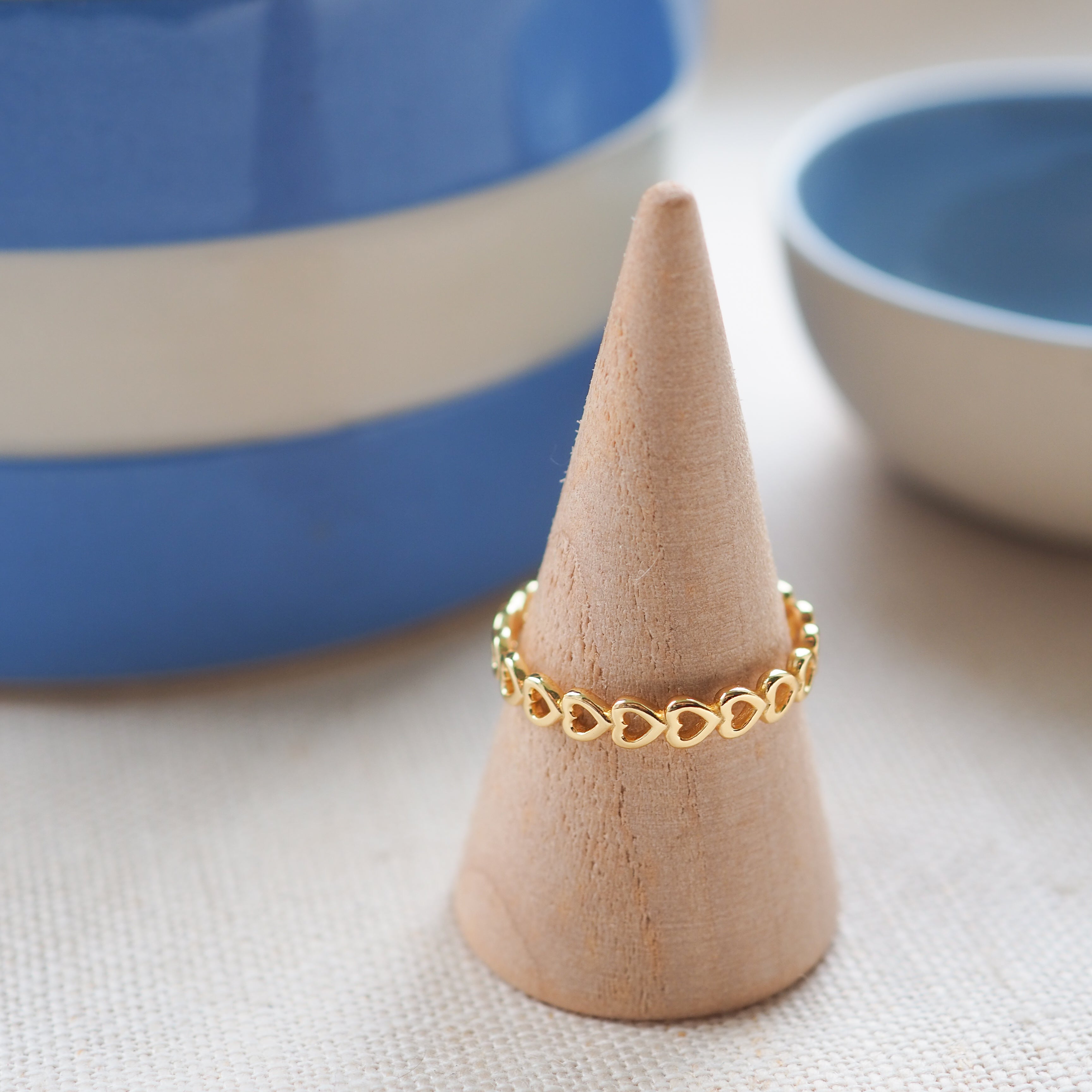 Gold Heart Band Ring