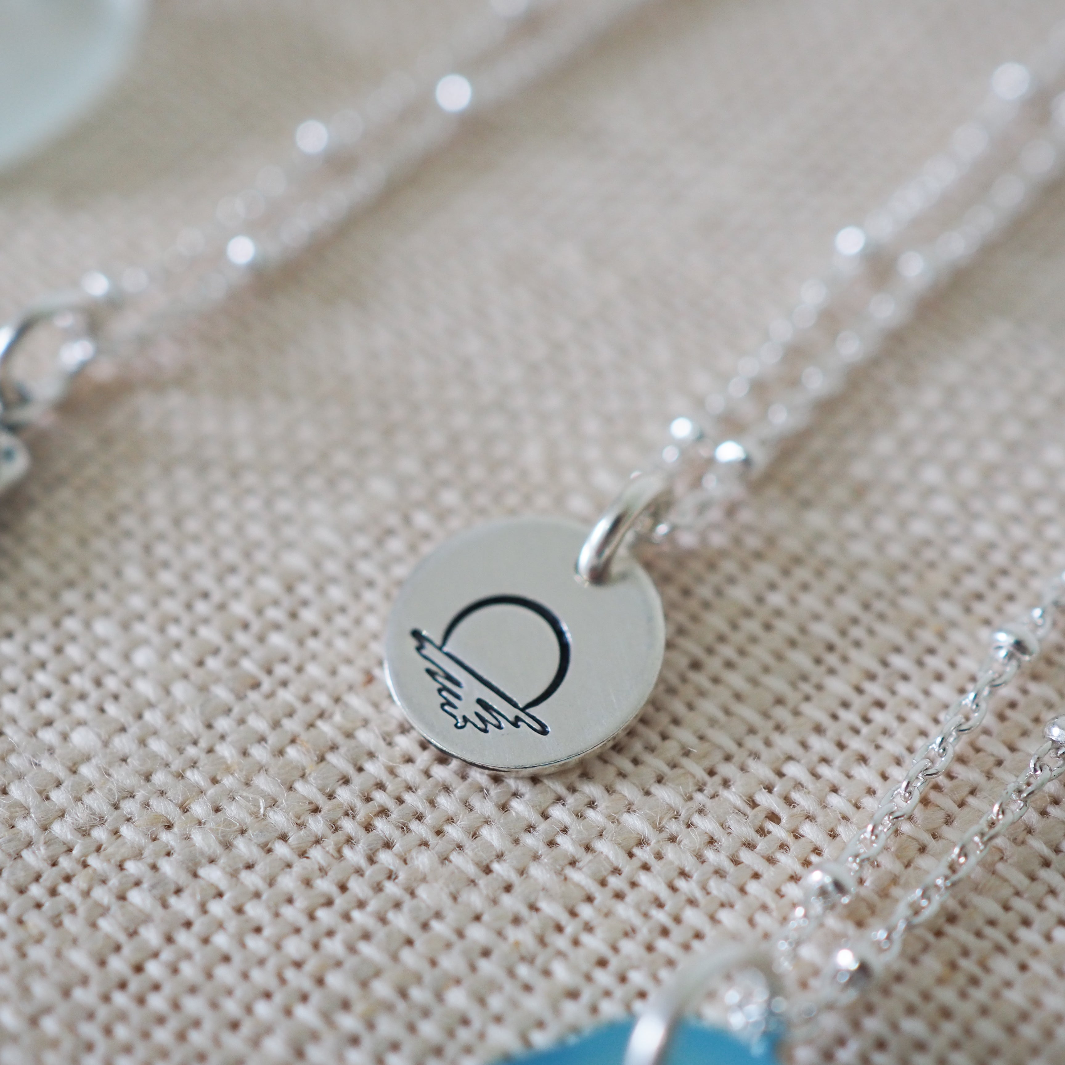 Sterling silver mini disc anklet