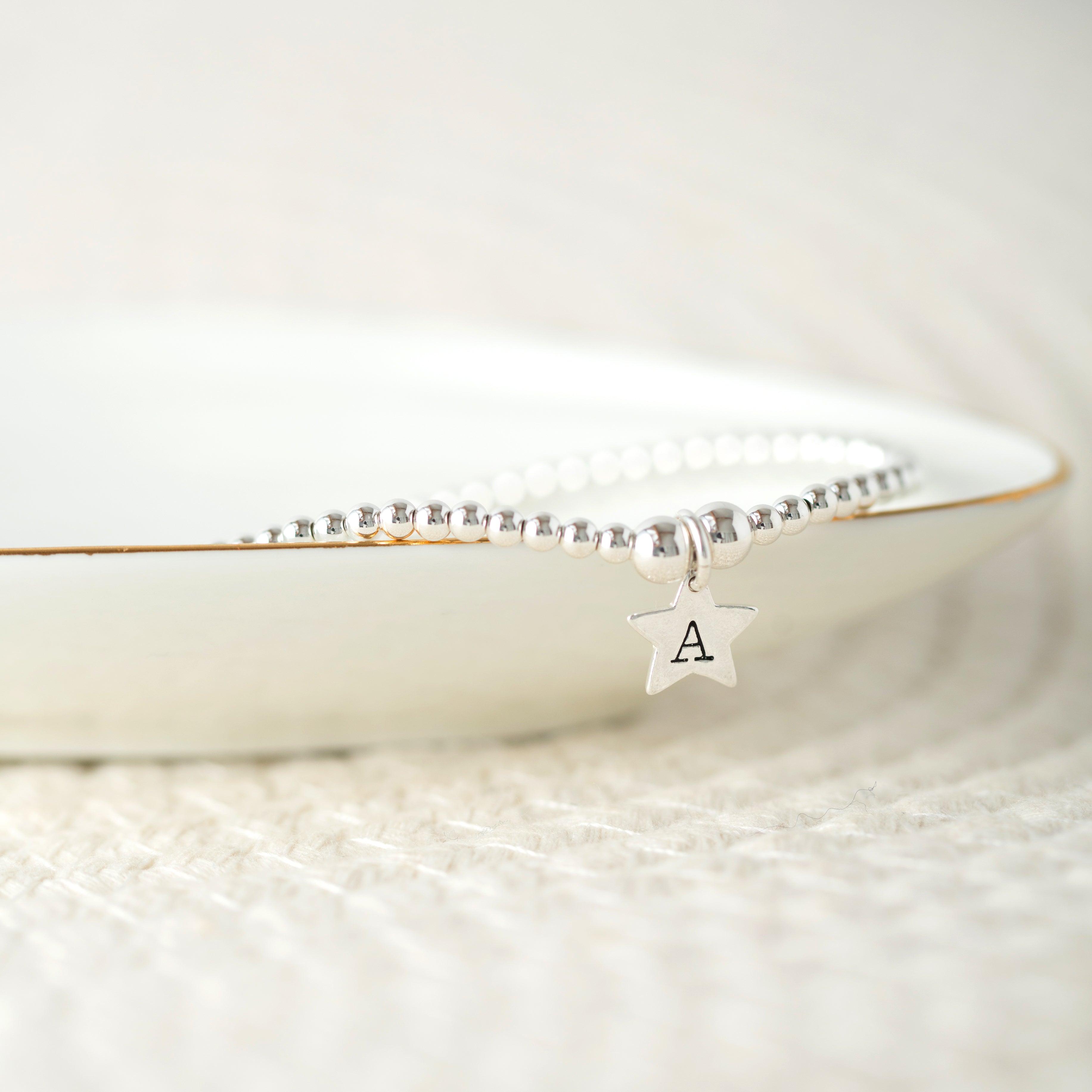 Personalised star beaded bracelet