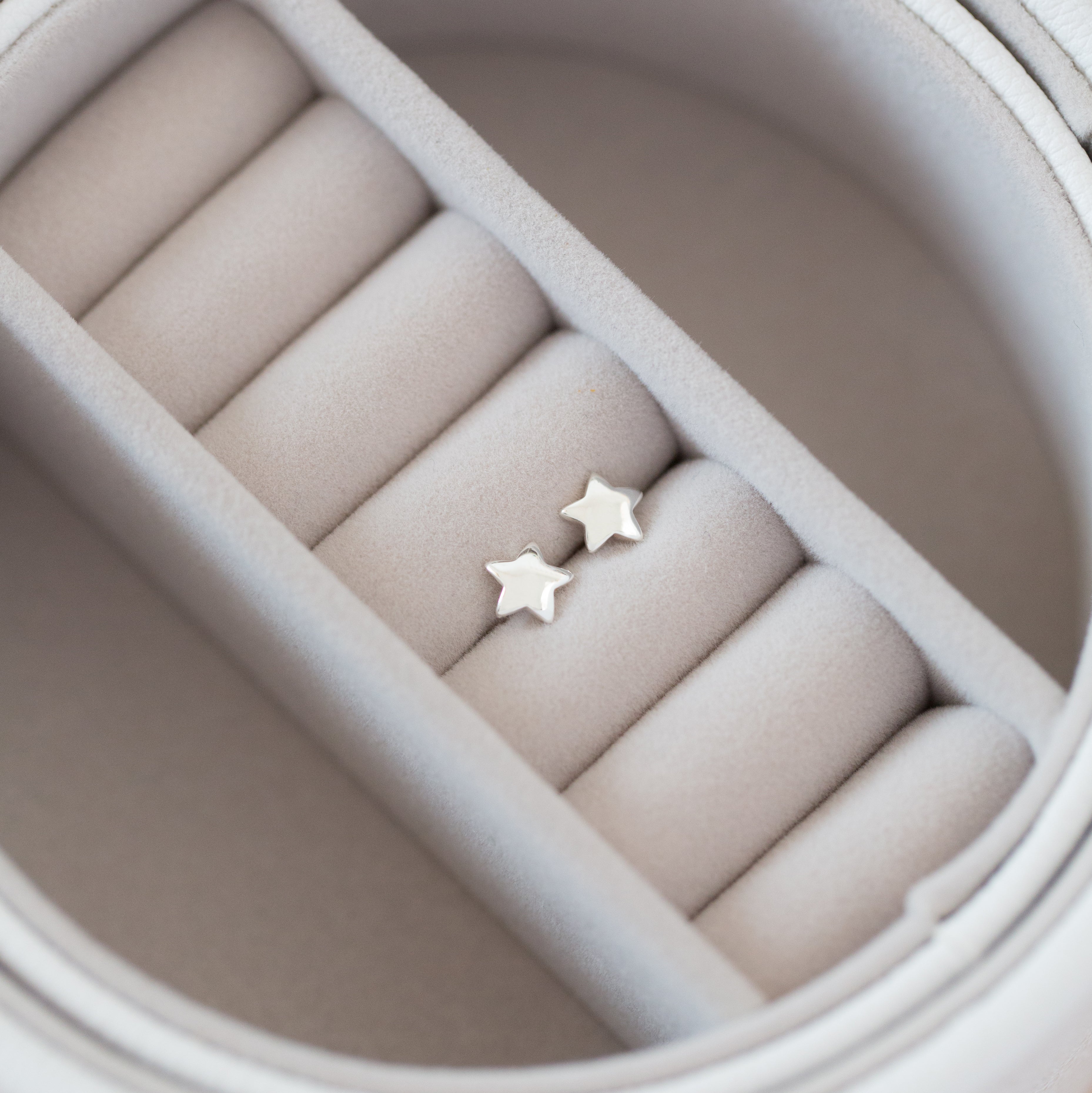 Silver star studs