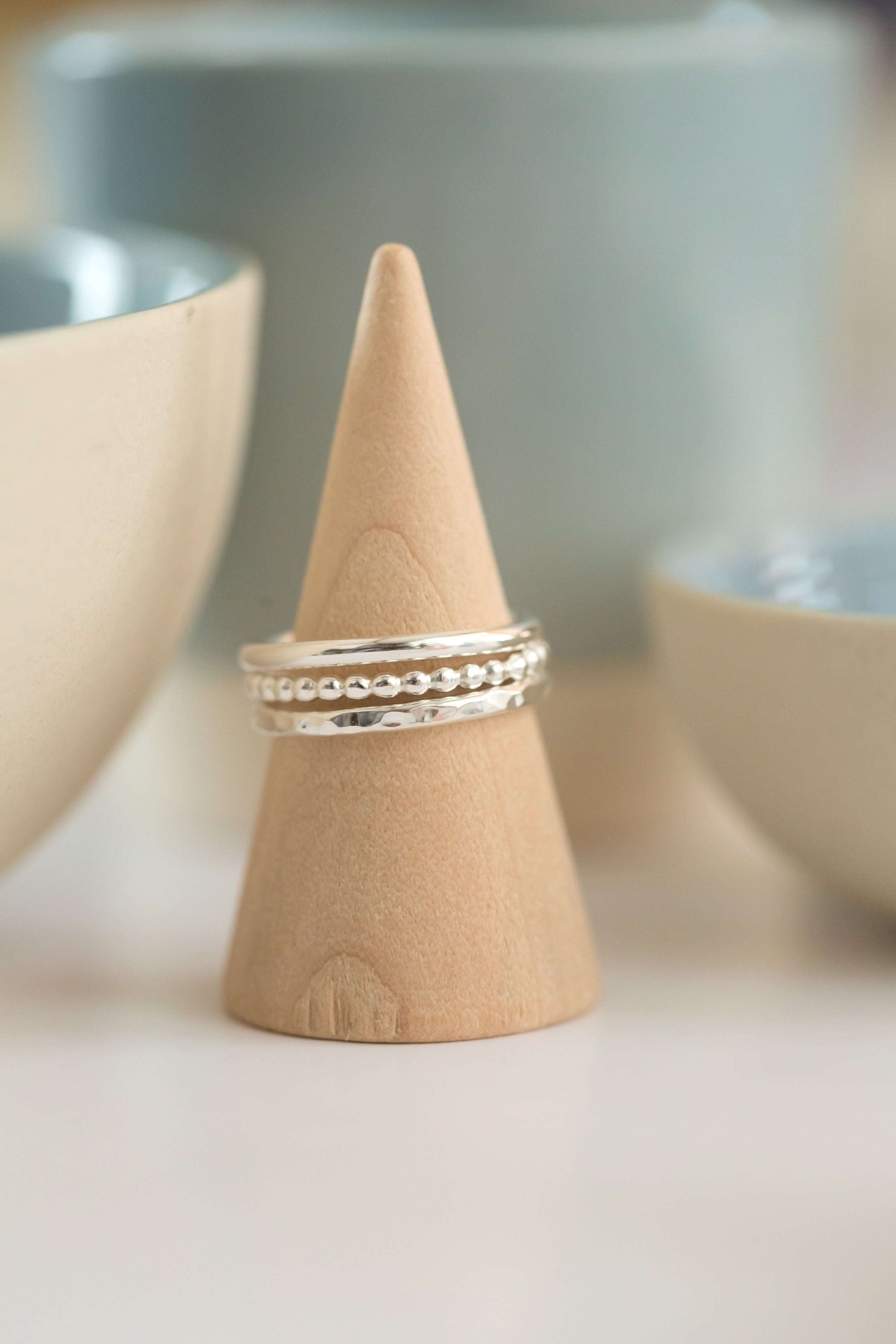 Sterling silver stacking rings