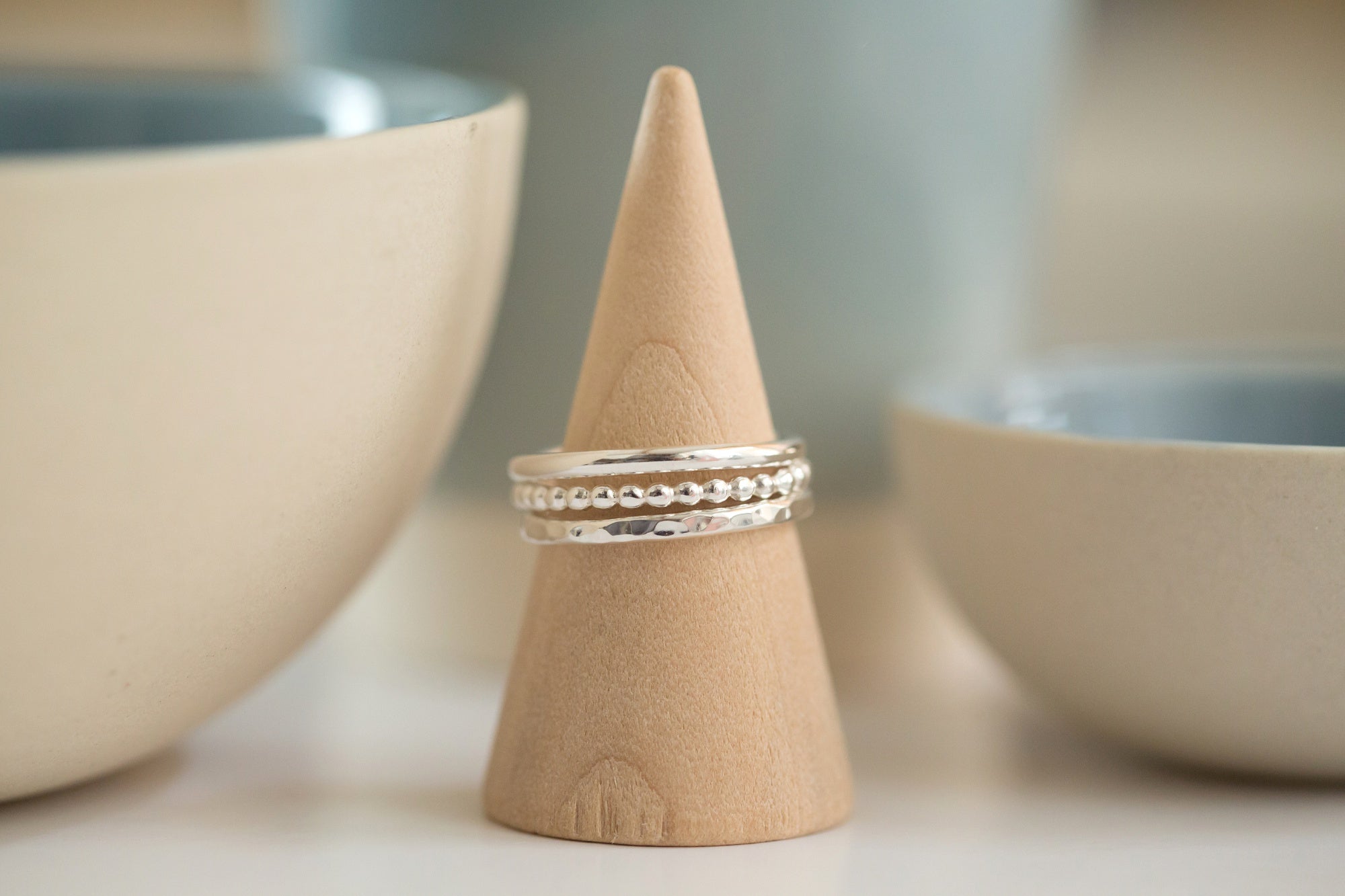 Sterling silver stacking rings