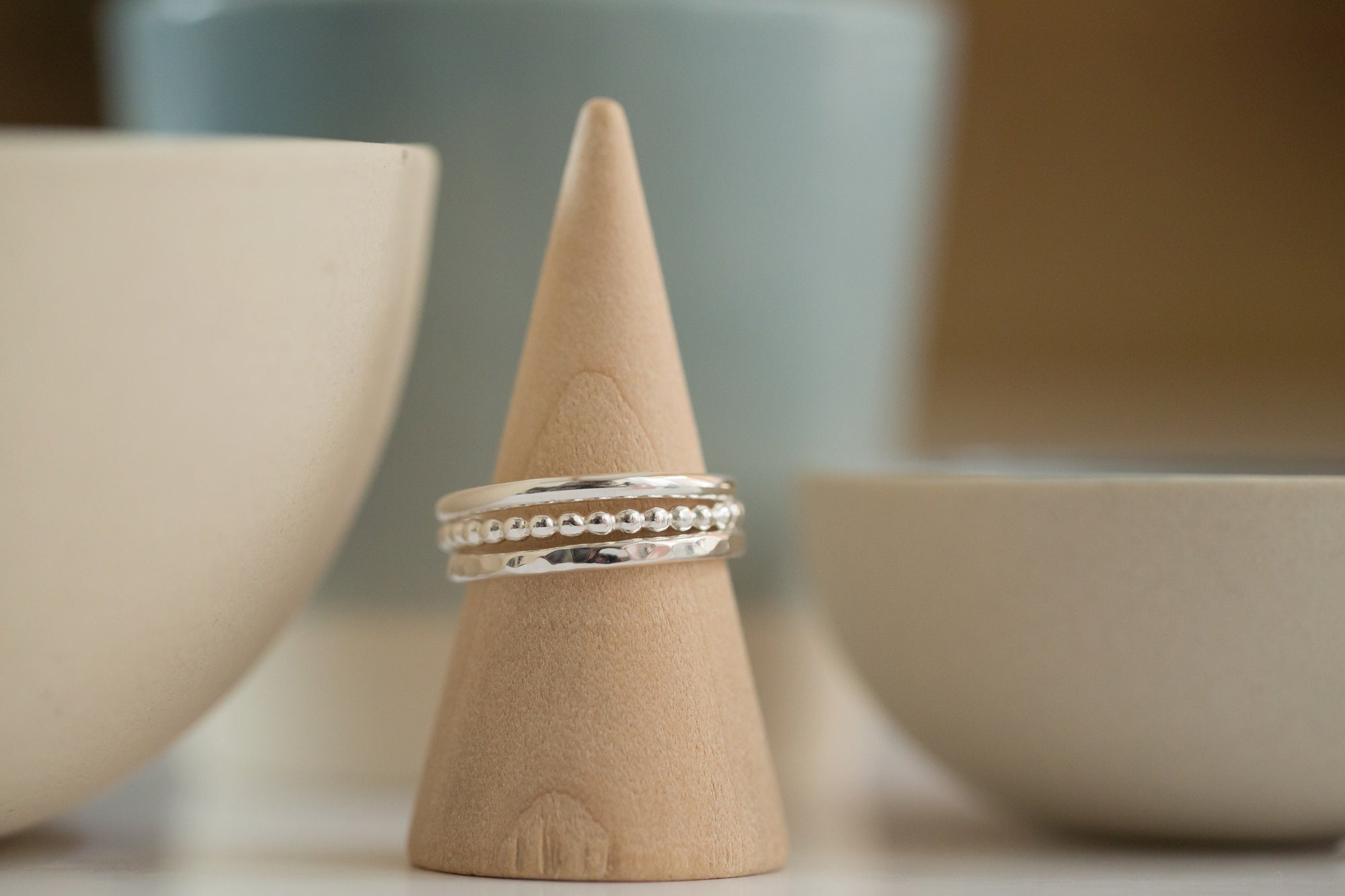 Sterling silver stacking rings