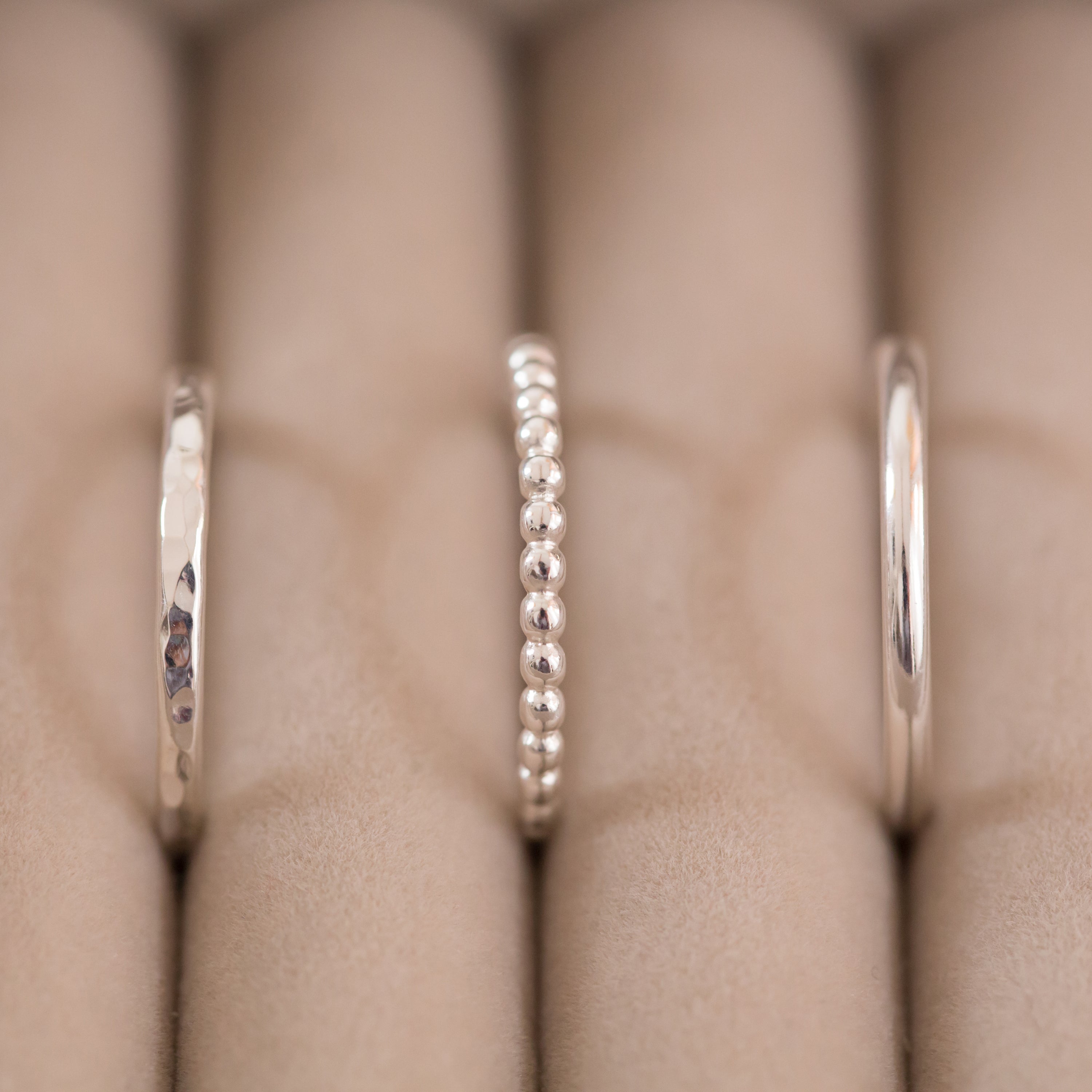 Sterling silver stacking rings