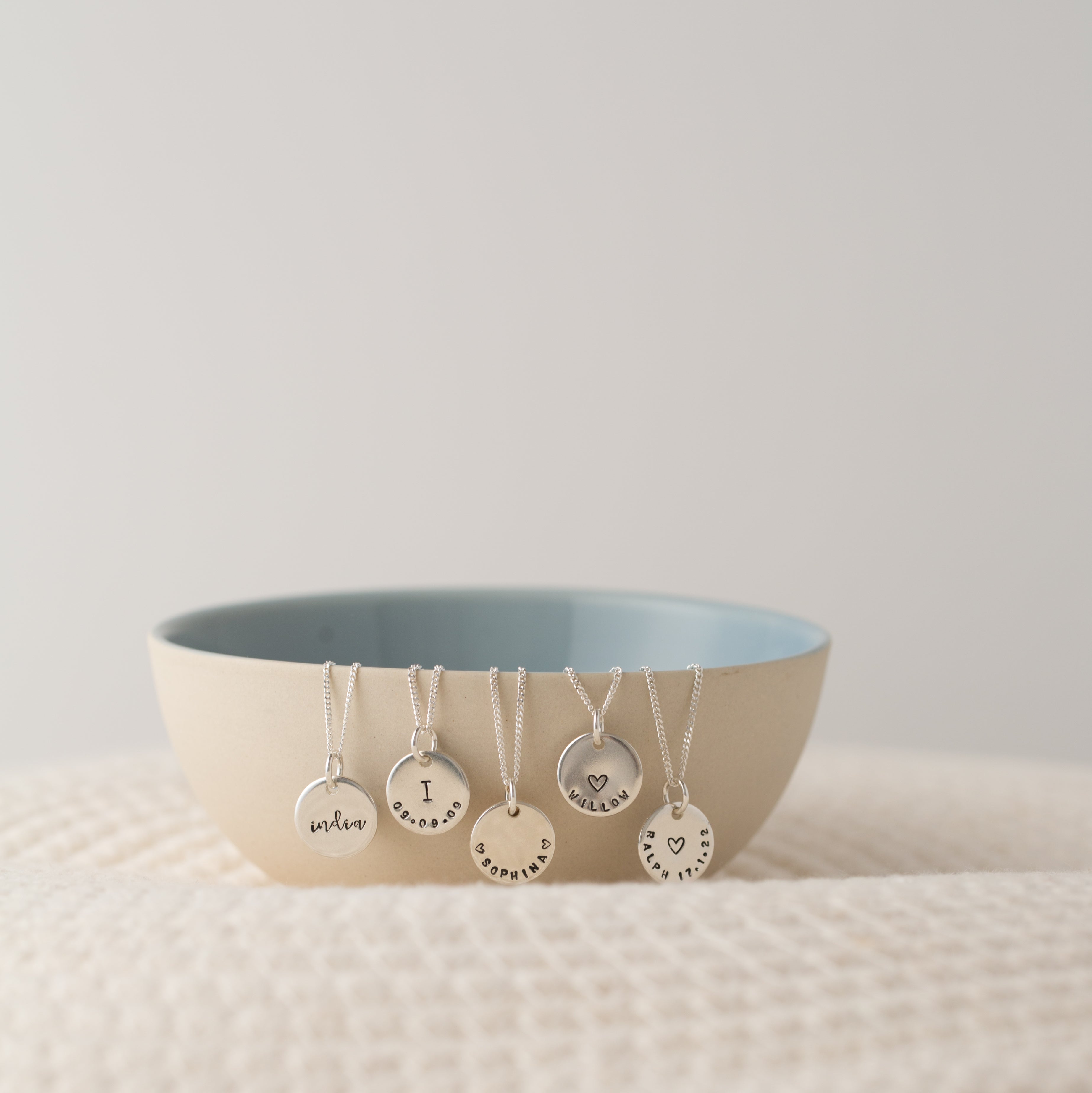 Personalised midi disc necklace