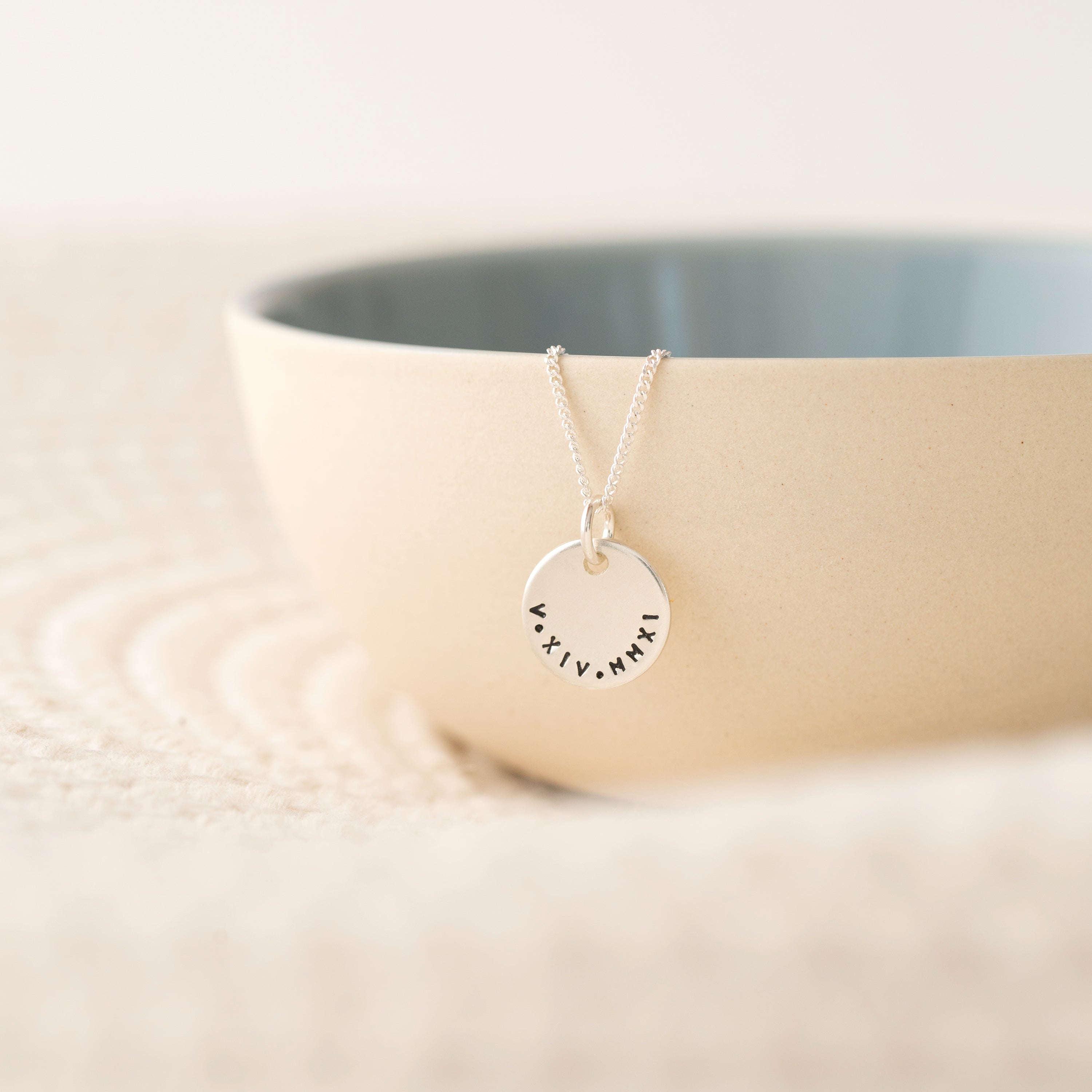 Personalised midi disc necklace