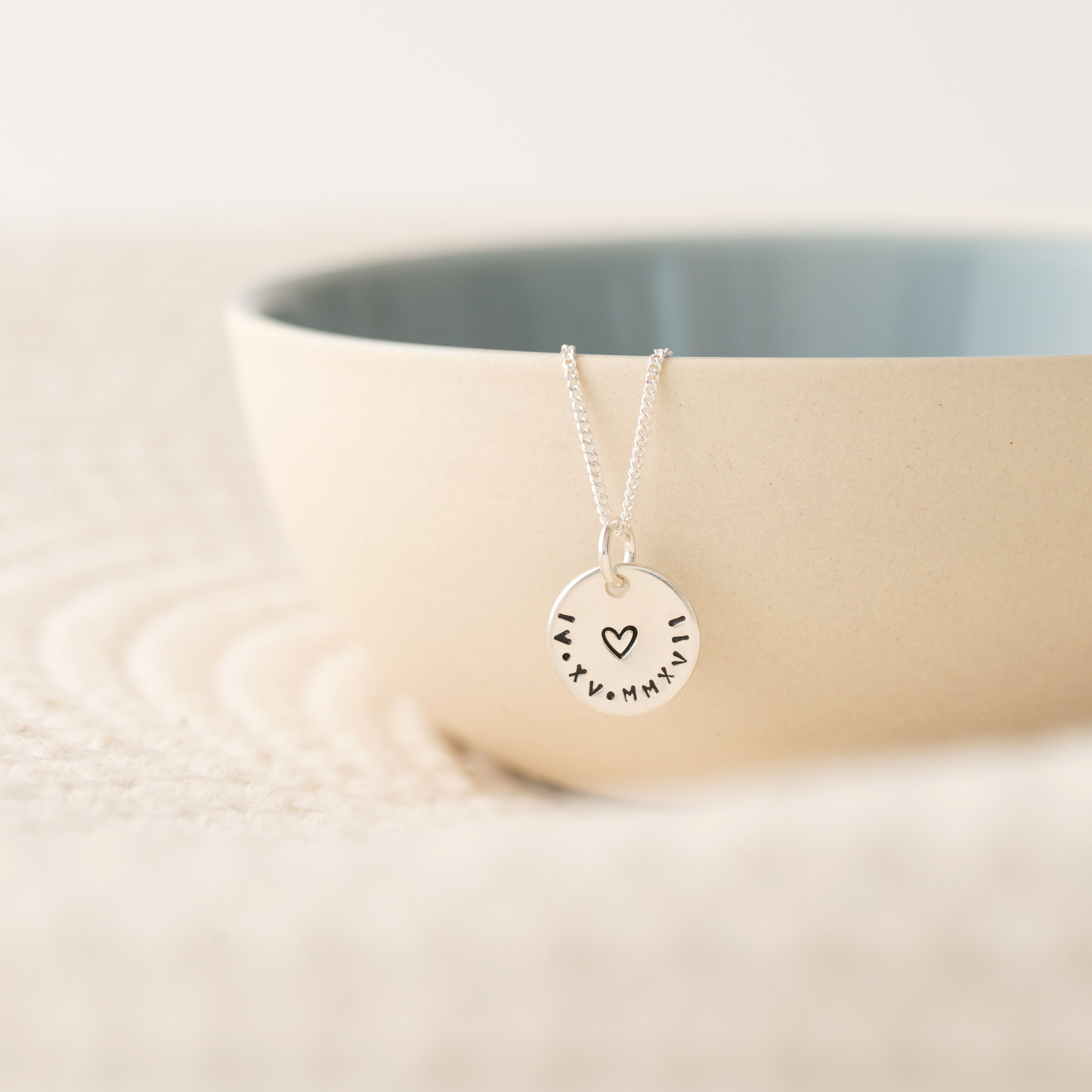 Personalised midi disc necklace