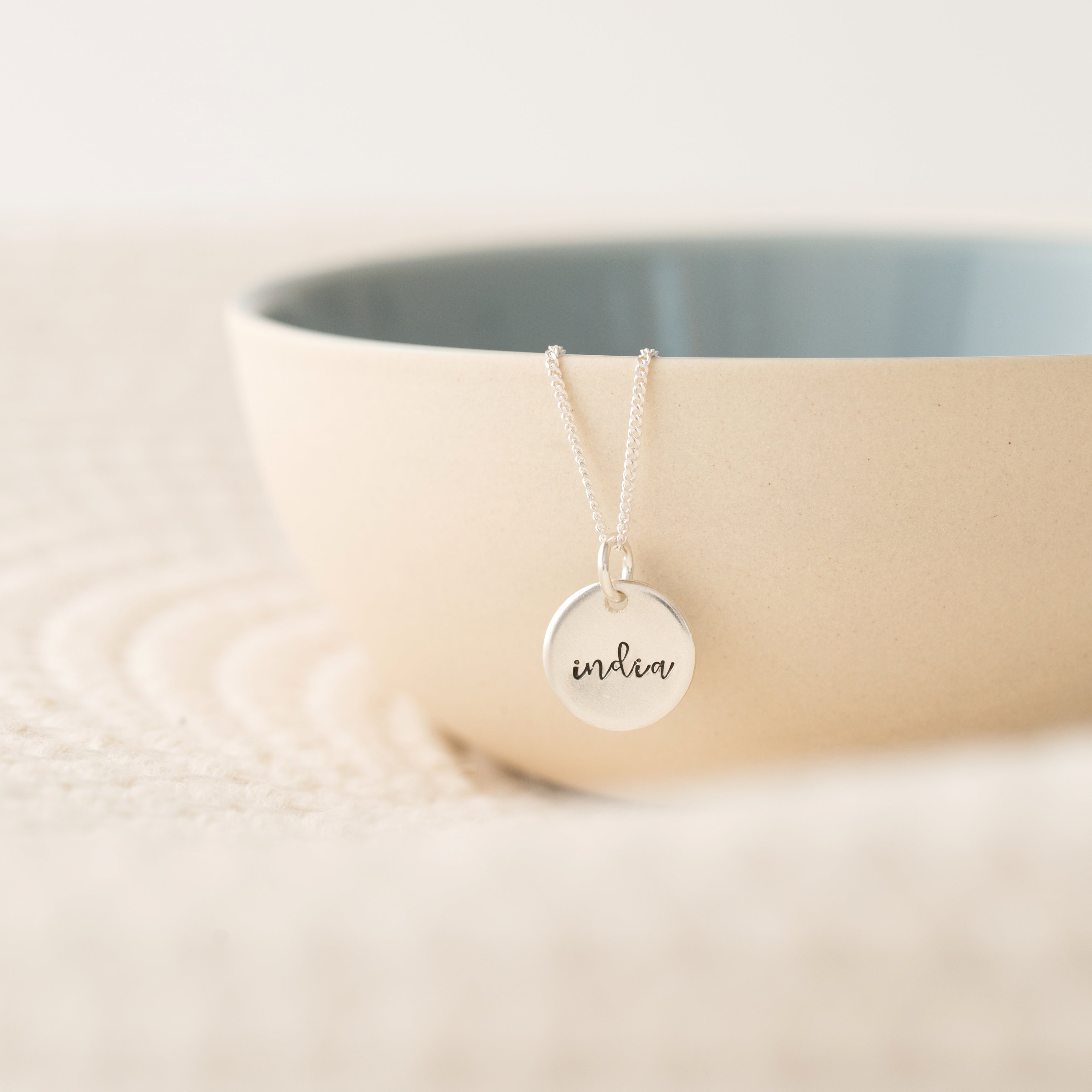 Personalised midi disc necklace