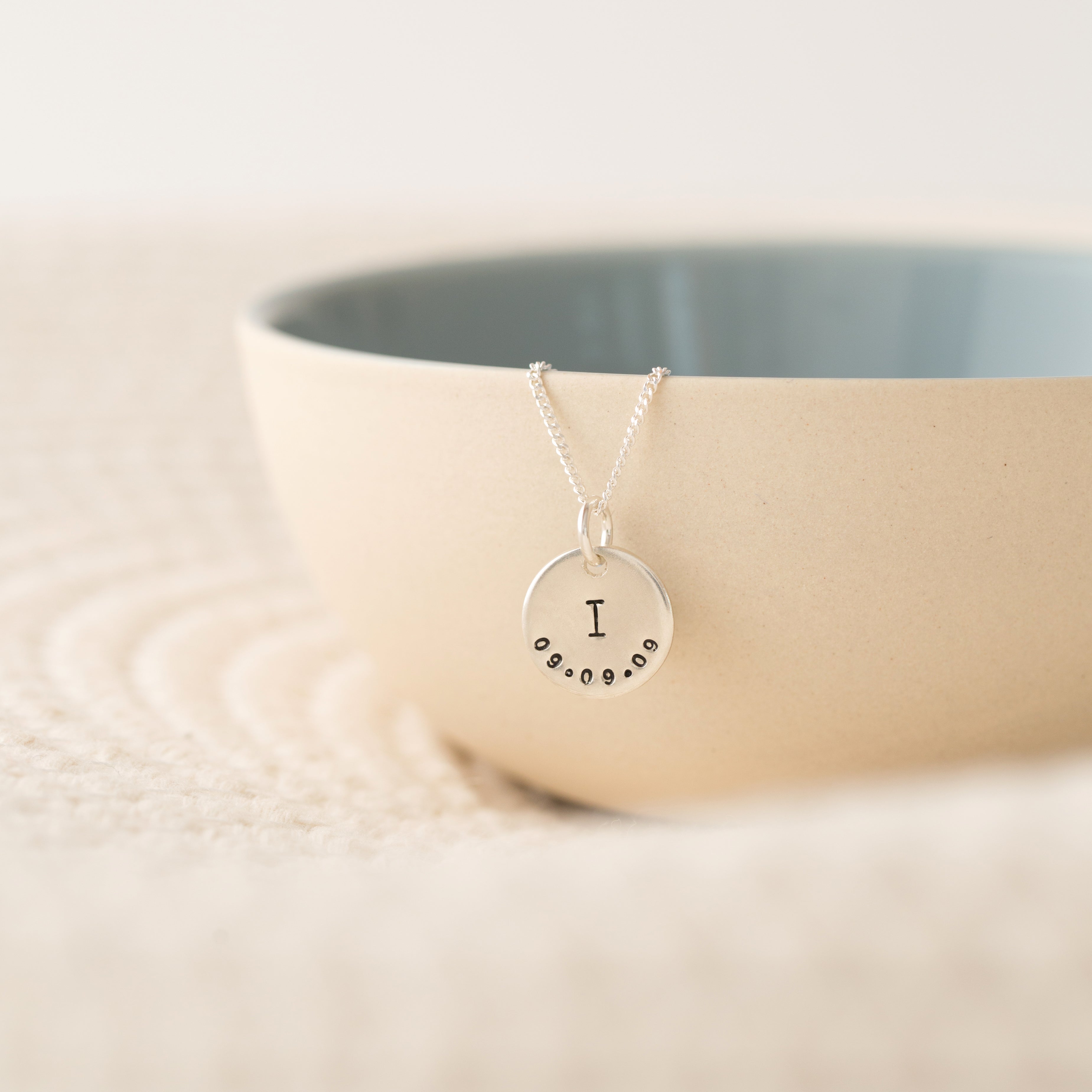 Personalised midi disc necklace