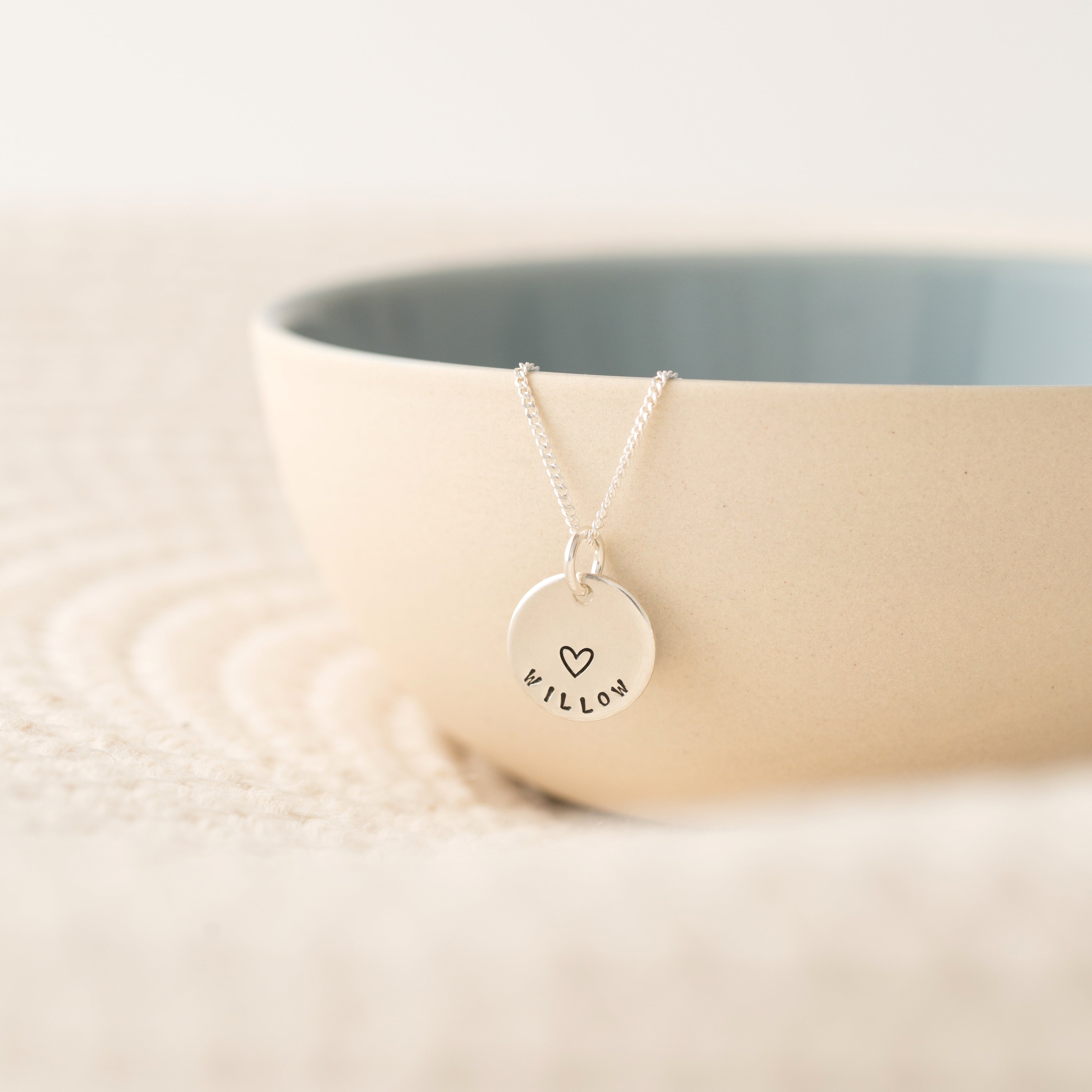Personalised heart necklace