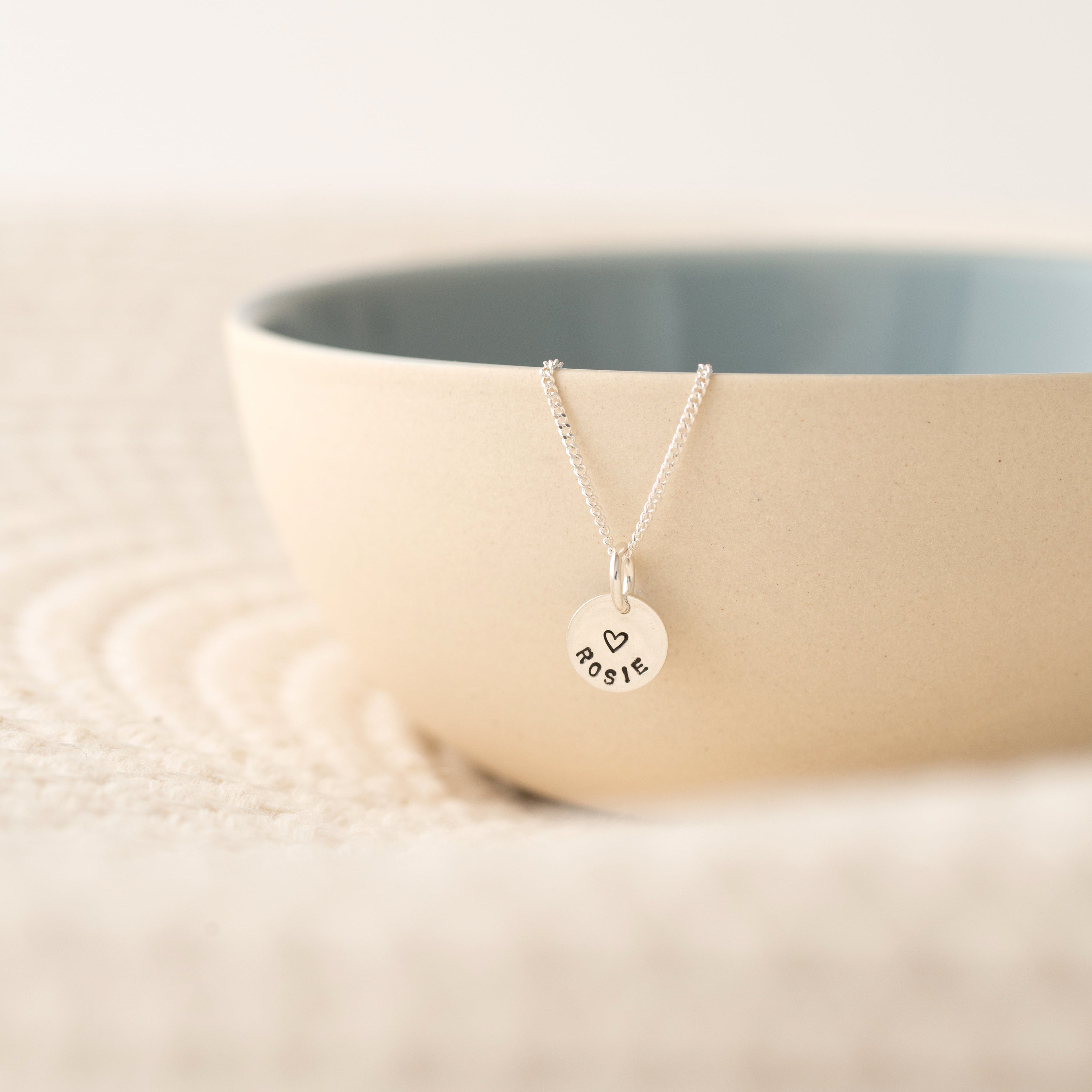 Personalised heart necklace