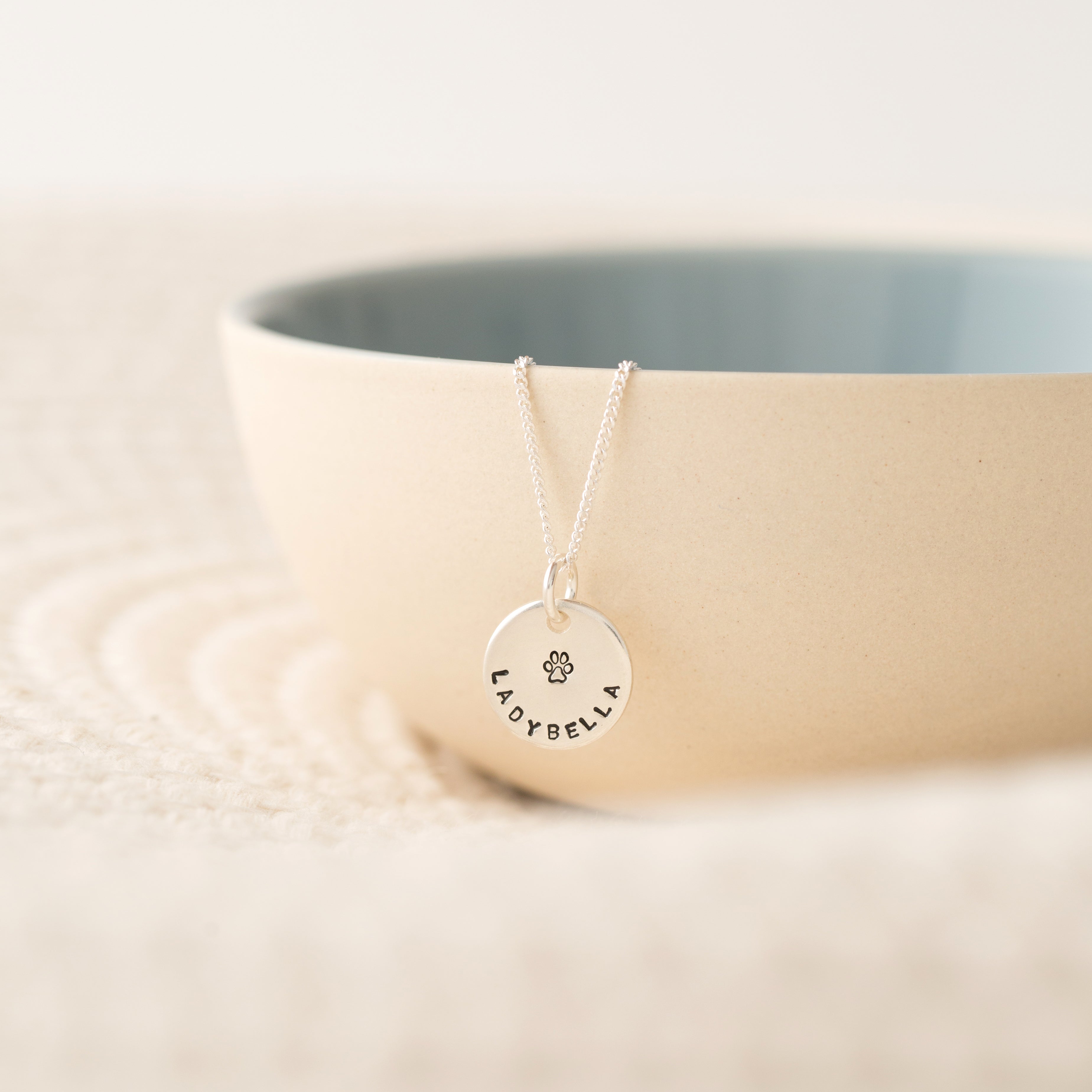 Personalised midi disc necklace