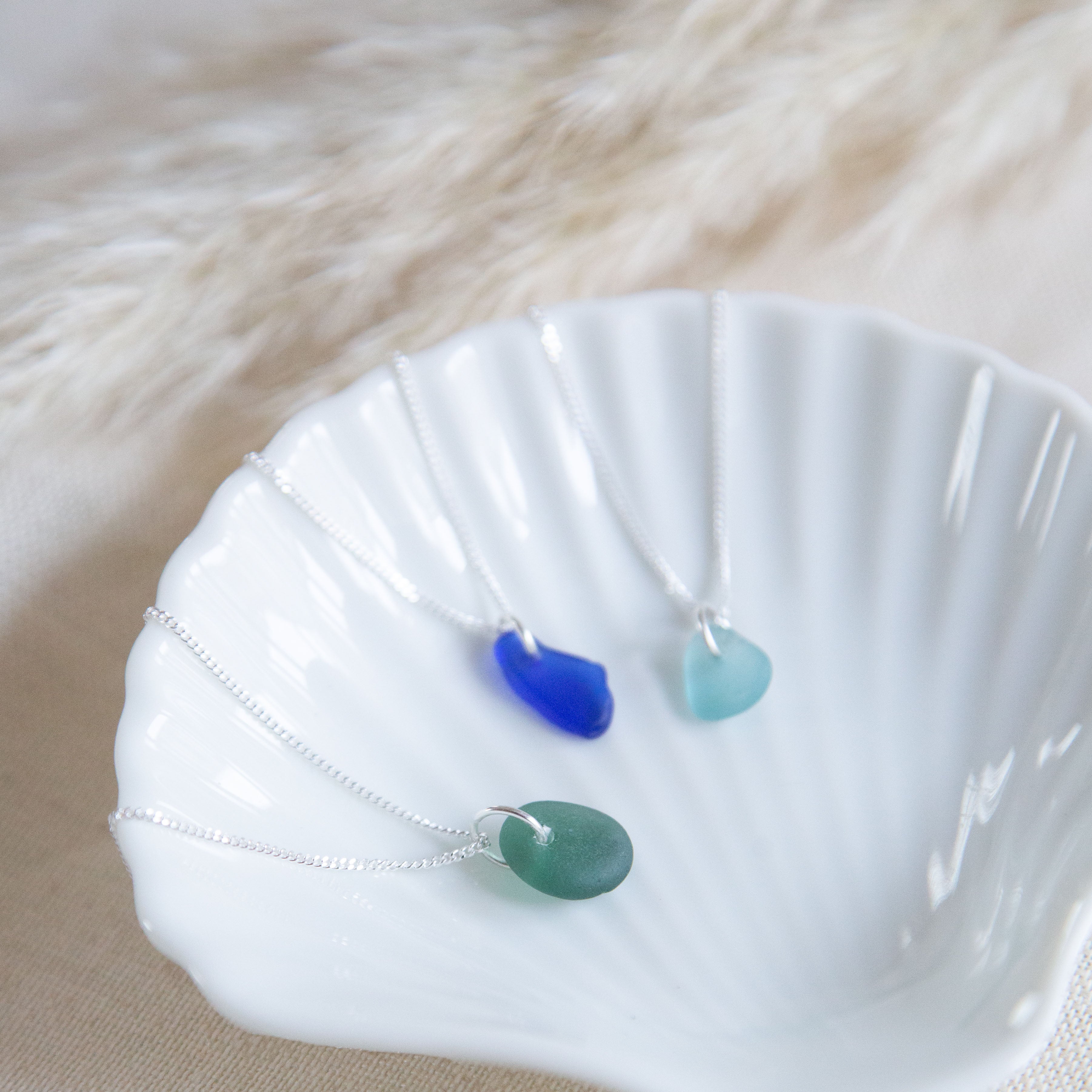 Cornish sea glass necklace