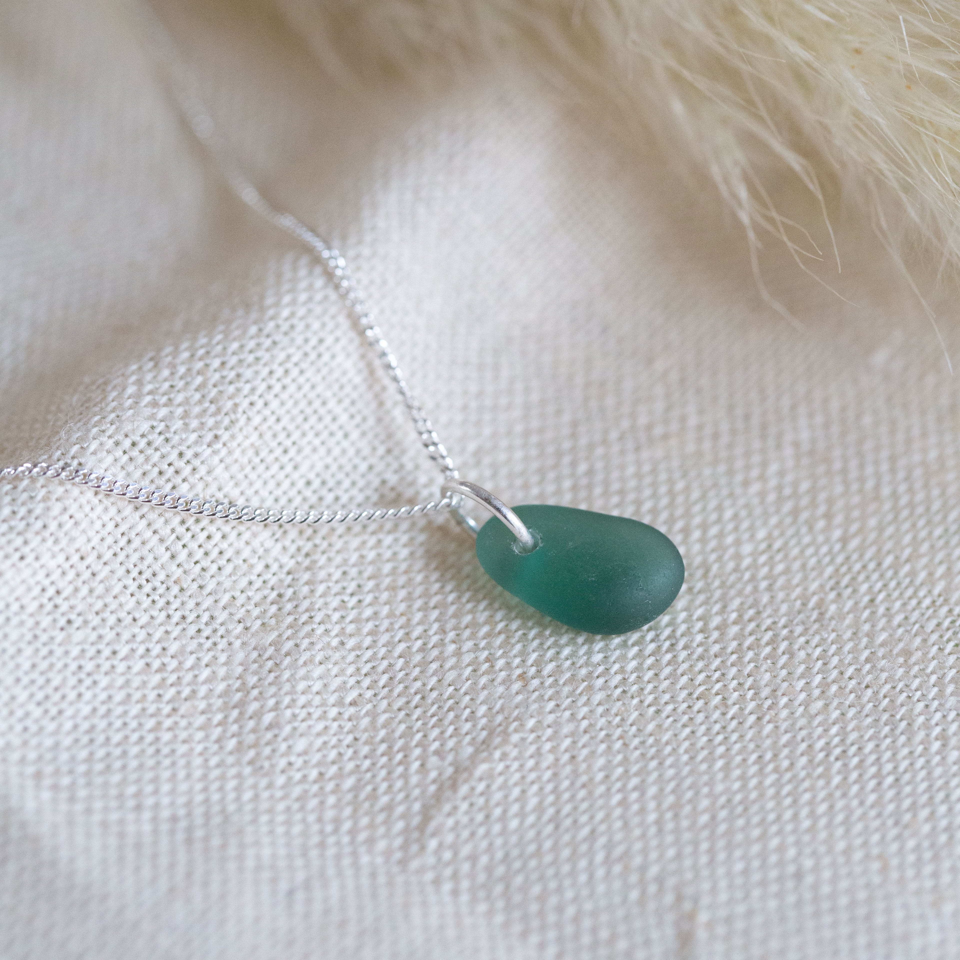 Gold Cornish Sea Glass Necklace