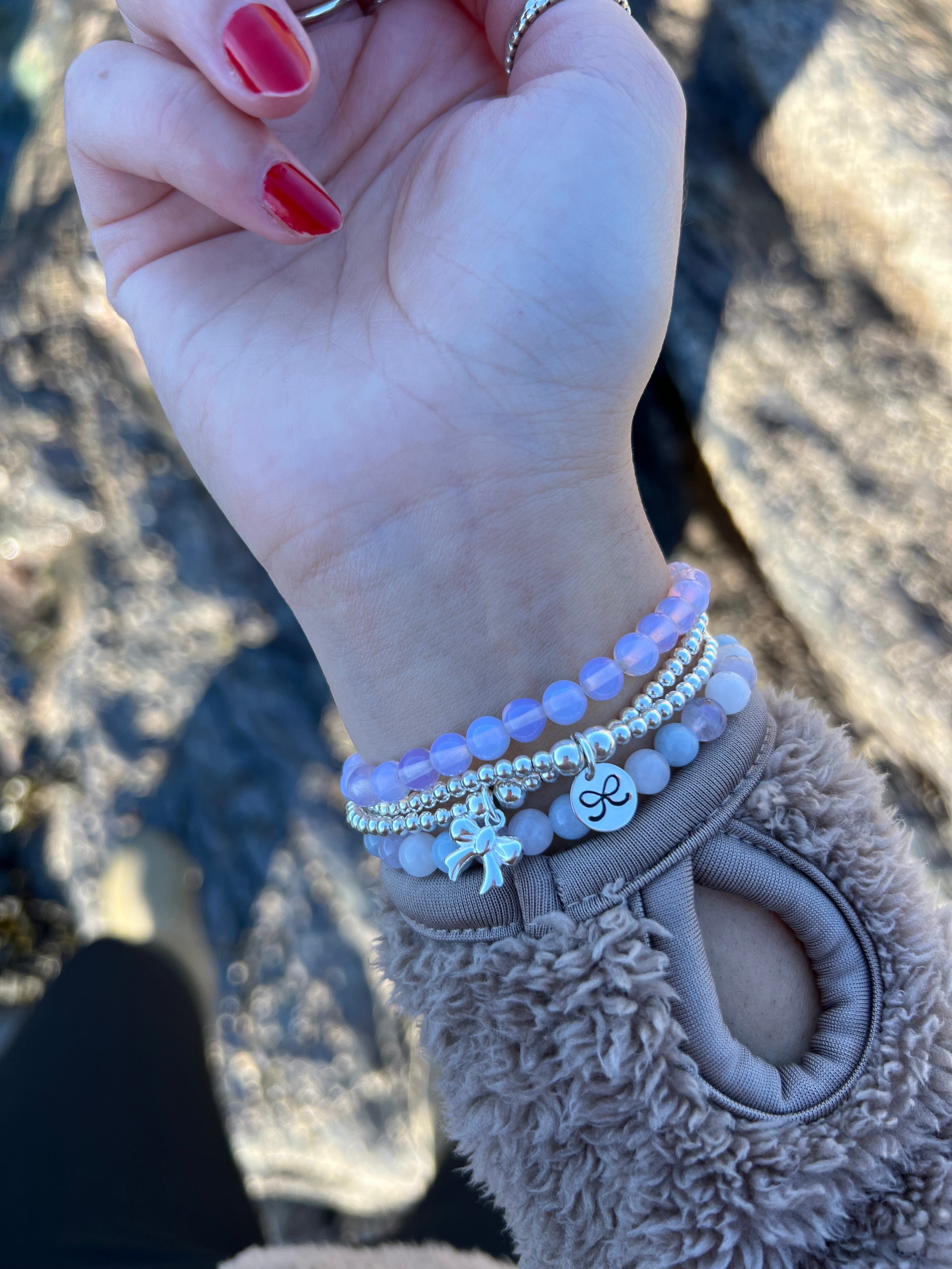 Pink Opal Crystal Bracelet