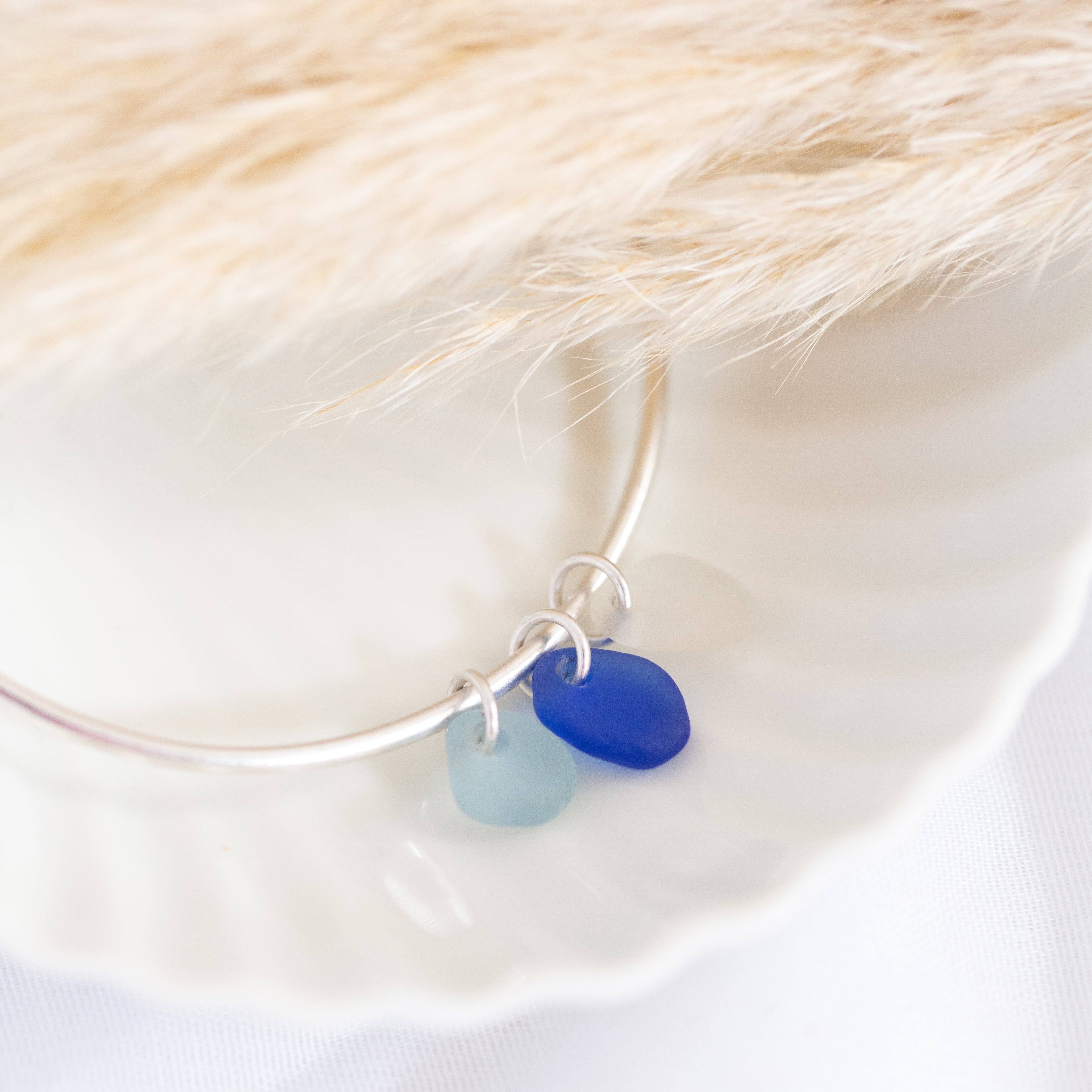 Sea glass bangle