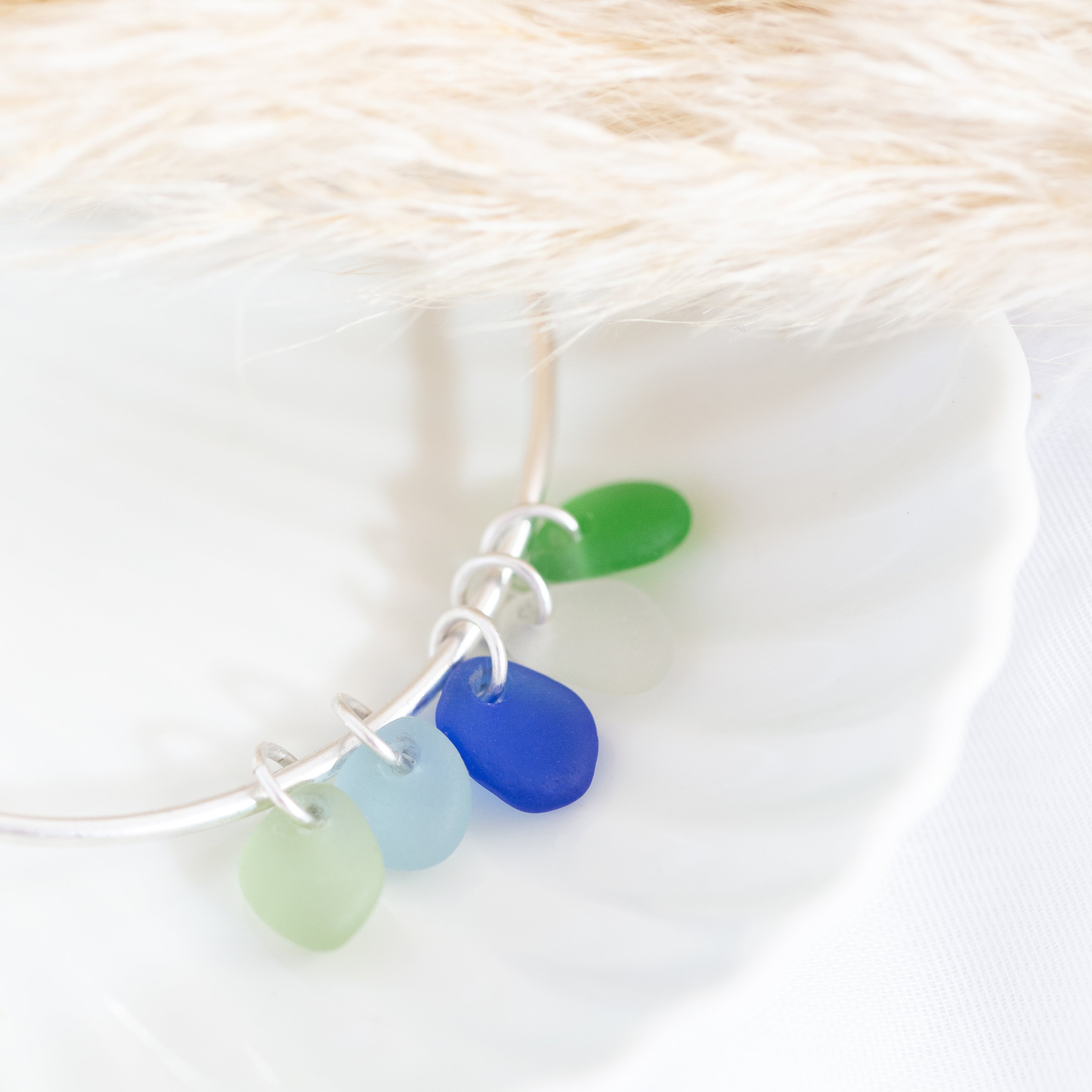 Sea glass bangle