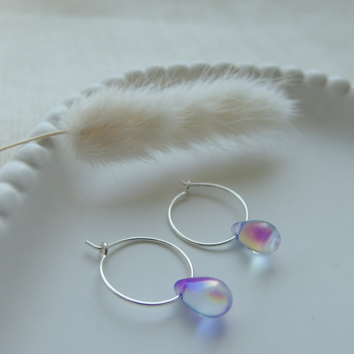 Drop Of The Ocean Hoop Earrings - Mermaid