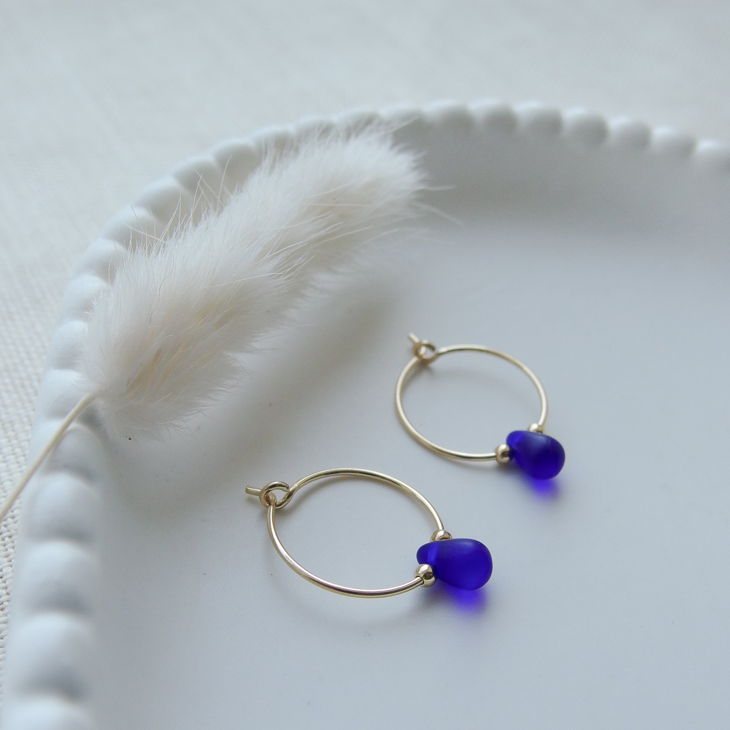 Drop Of The Ocean Hoop Earrings - Mylor