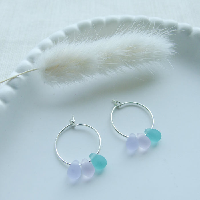 Drop Of The Ocean Hoop Earrings - Constantine