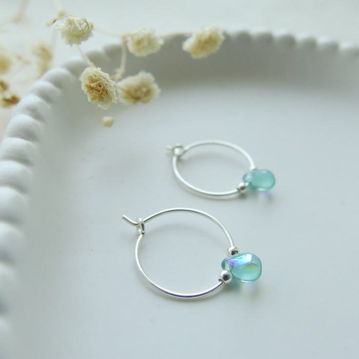 Drop Of The Ocean Hoop Earrings - Little mermaid