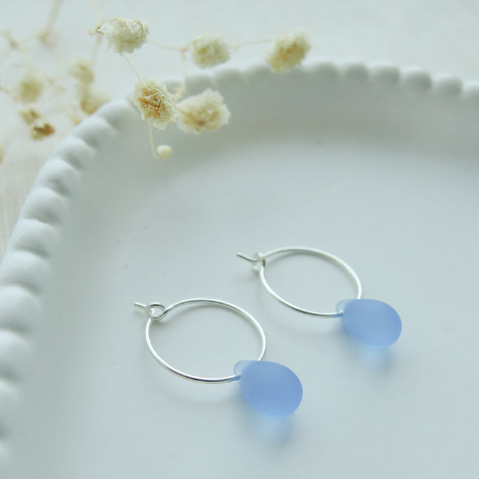 Drop Of The Ocean Hoops - Cornflower