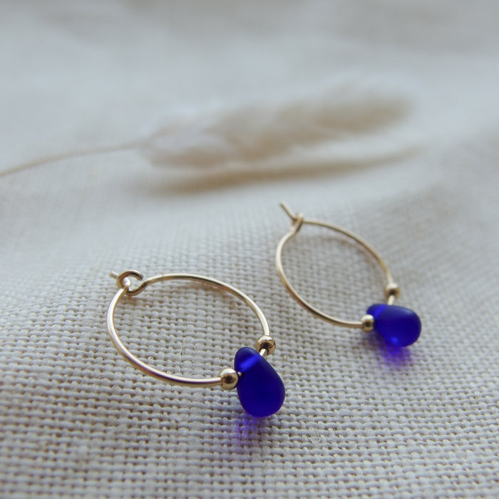 Drop Of The Ocean Hoop Earrings - Mylor