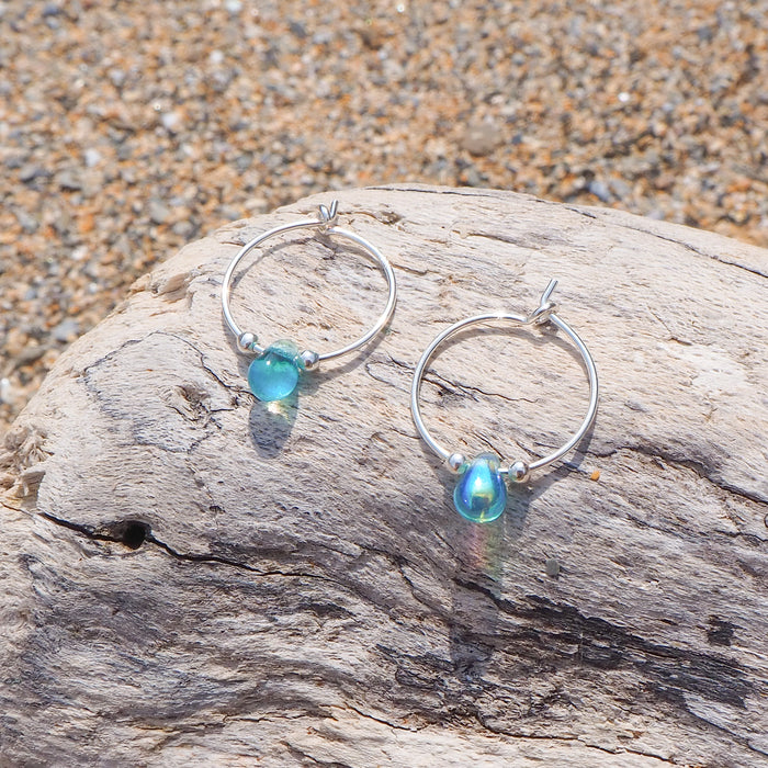 Drop Of The Ocean Hoop Earrings - Little mermaid