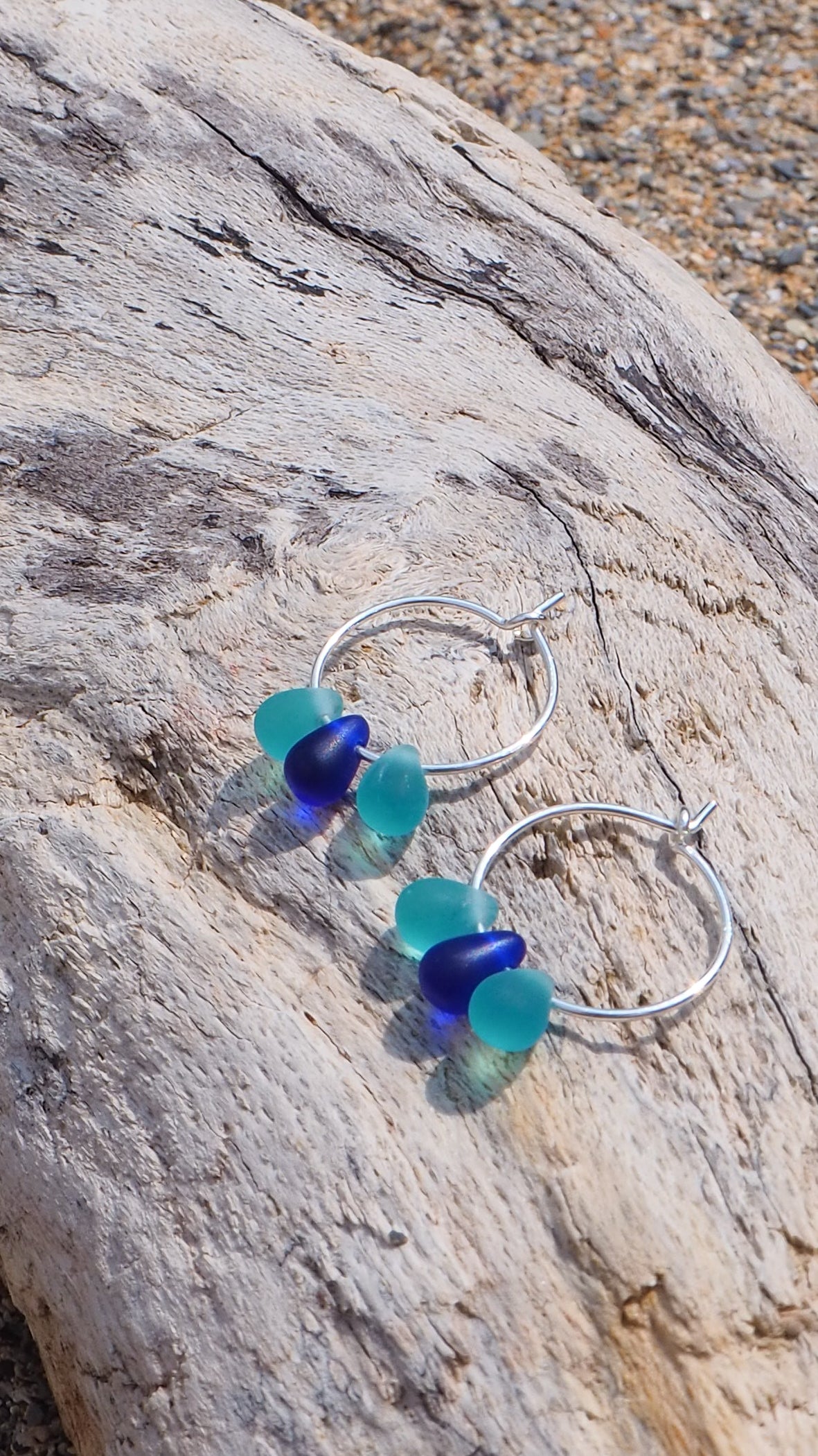 Drop Of The Ocean Hoop Earrings -Lantic