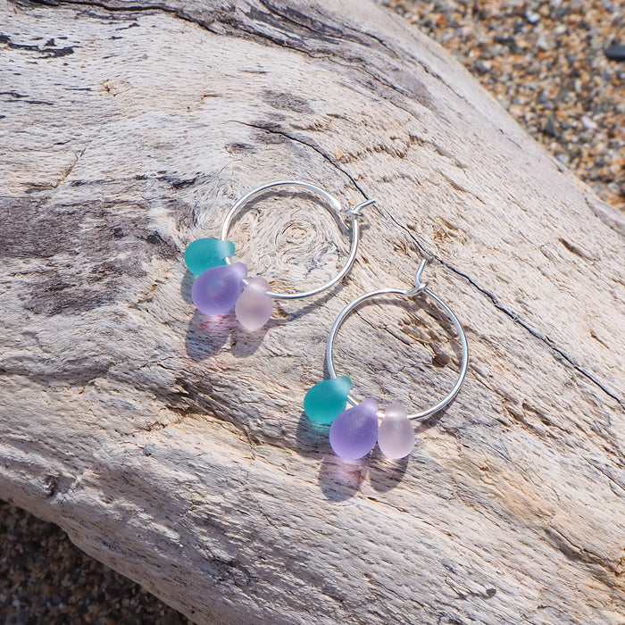 Drop Of The Ocean Hoop Earrings - Harlyn