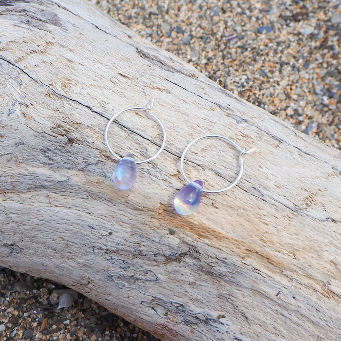 Drop Of The Ocean Hoop Earrings - Mermaid