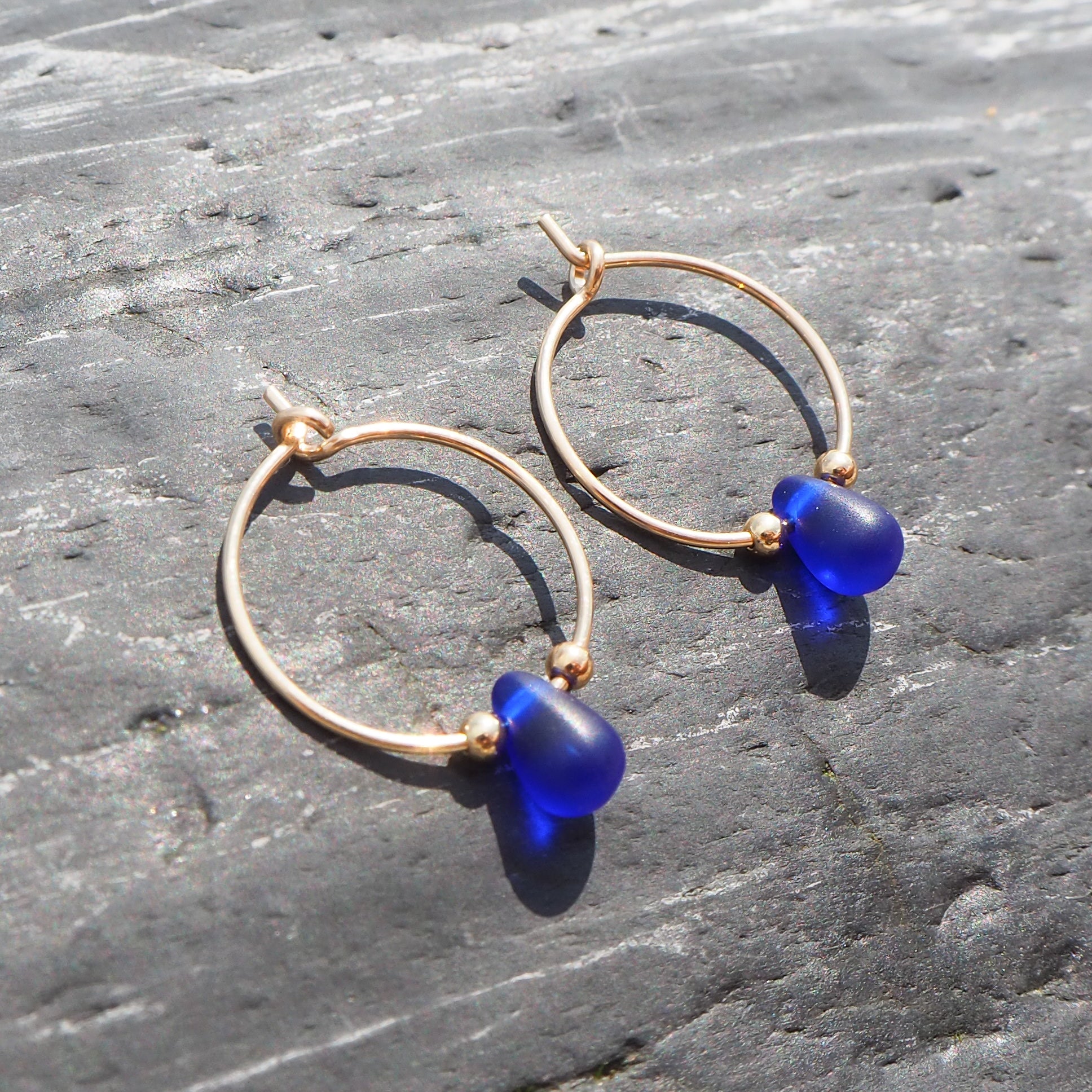 Drop Of The Ocean Hoop Earrings - Mylor