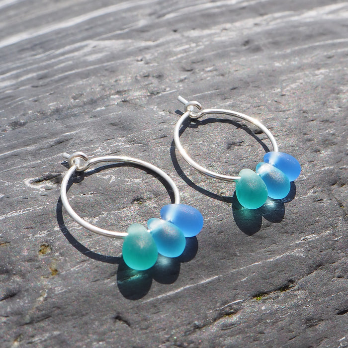 Drop Of The Ocean Hoop Earrings - Polzeath