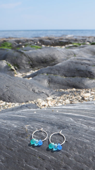 Drop Of The Ocean Hoop Earrings - Polzeath