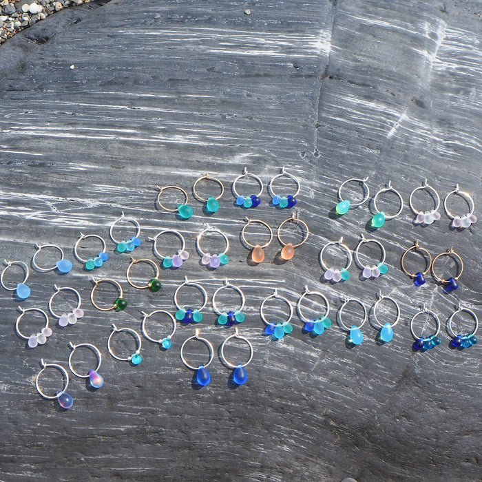 Drop Of The Ocean Hoop Earrings - Crantock