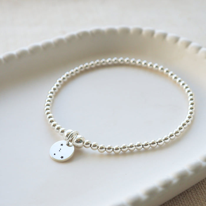 Silver Constellation Disc Bracelet