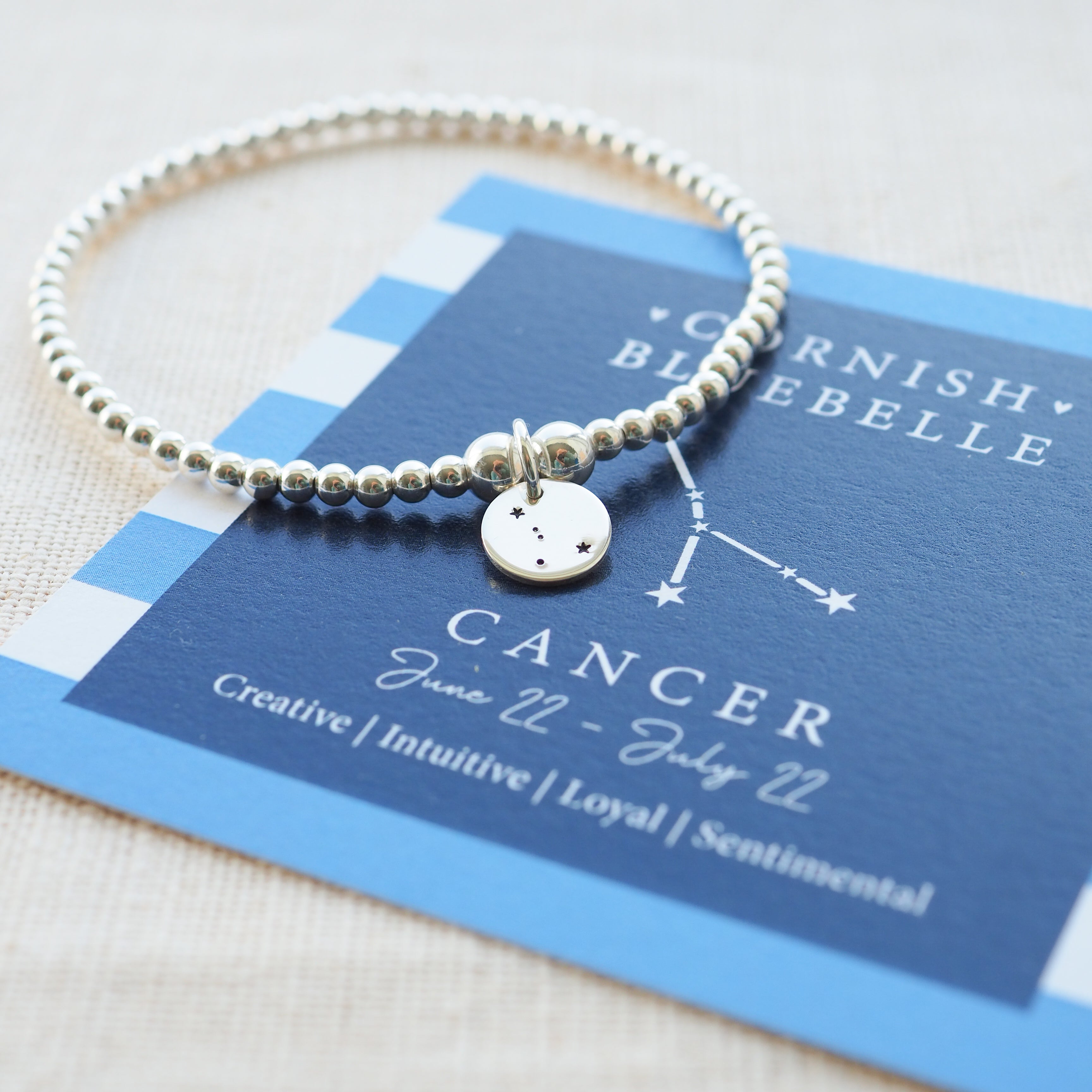 Silver Constellation Disc Bracelet