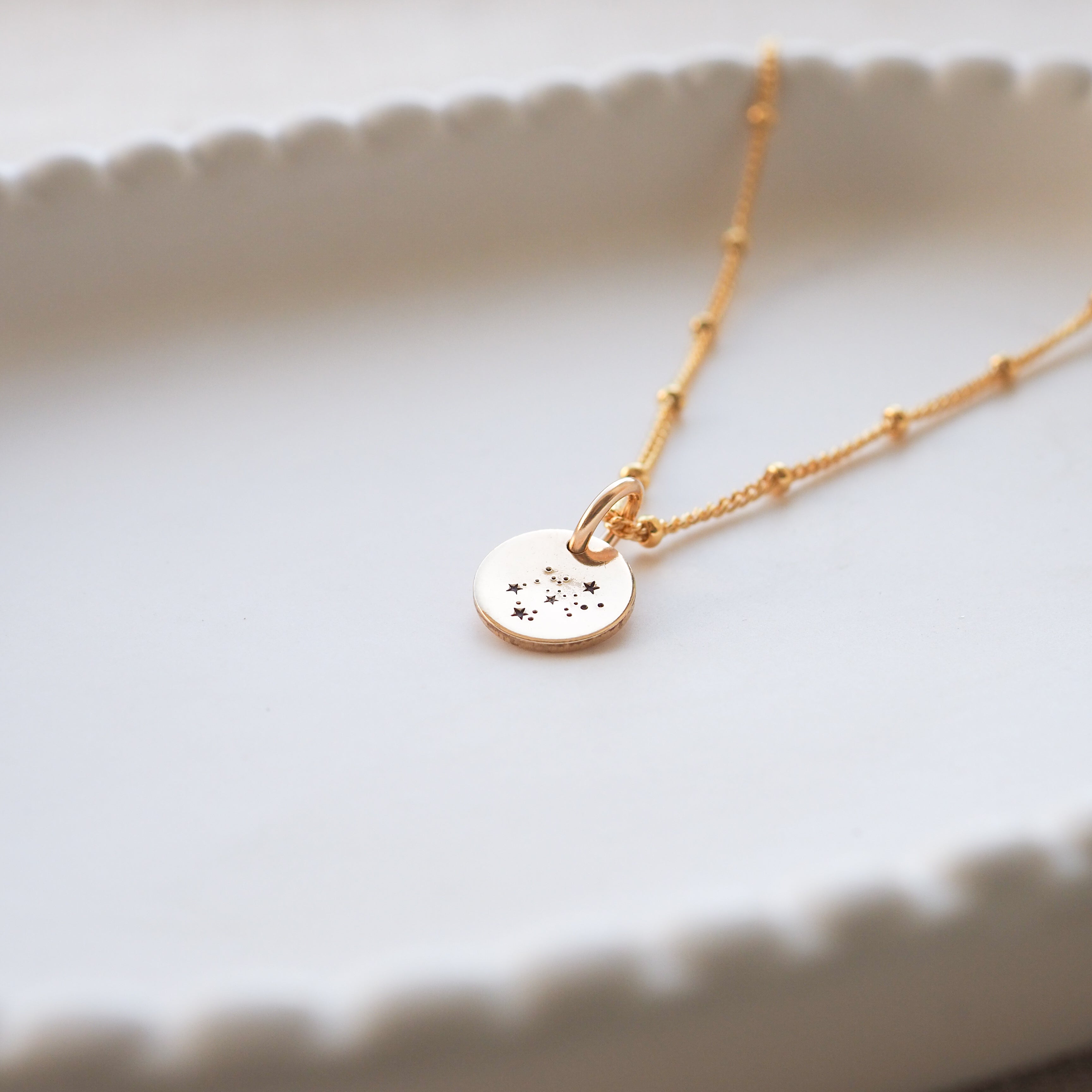 Gold Constellation Disc Necklace