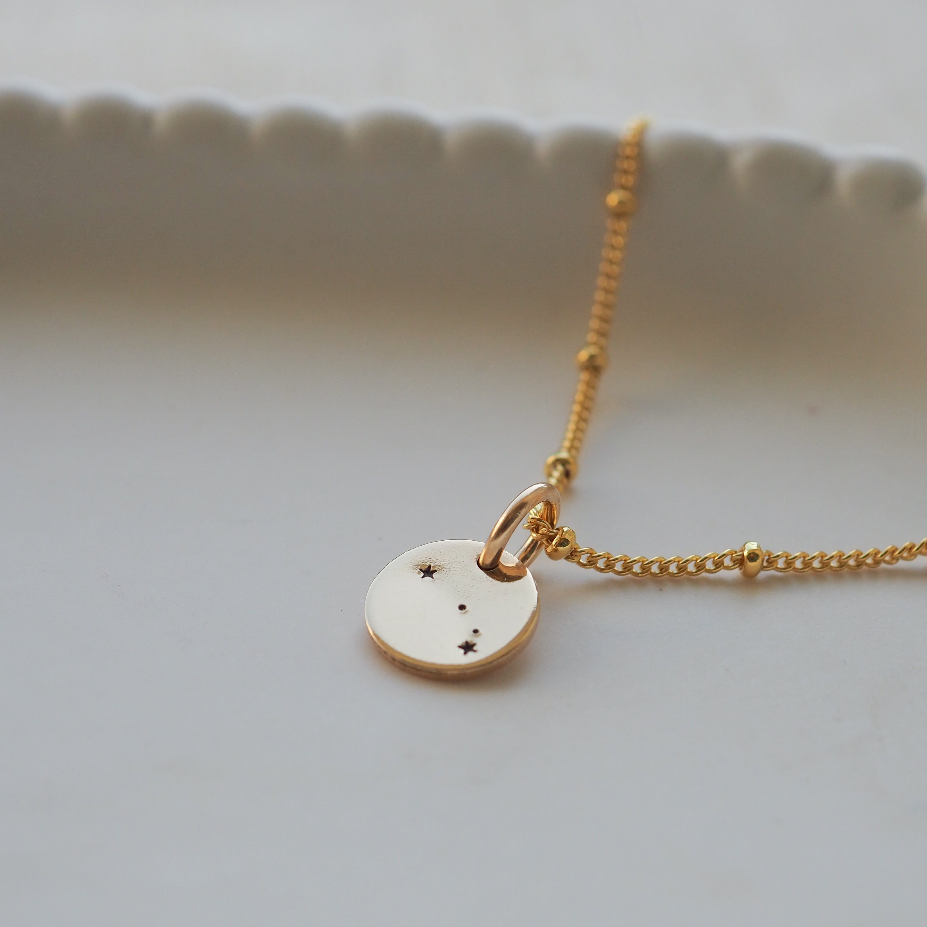 Gold Constellation Disc Necklace