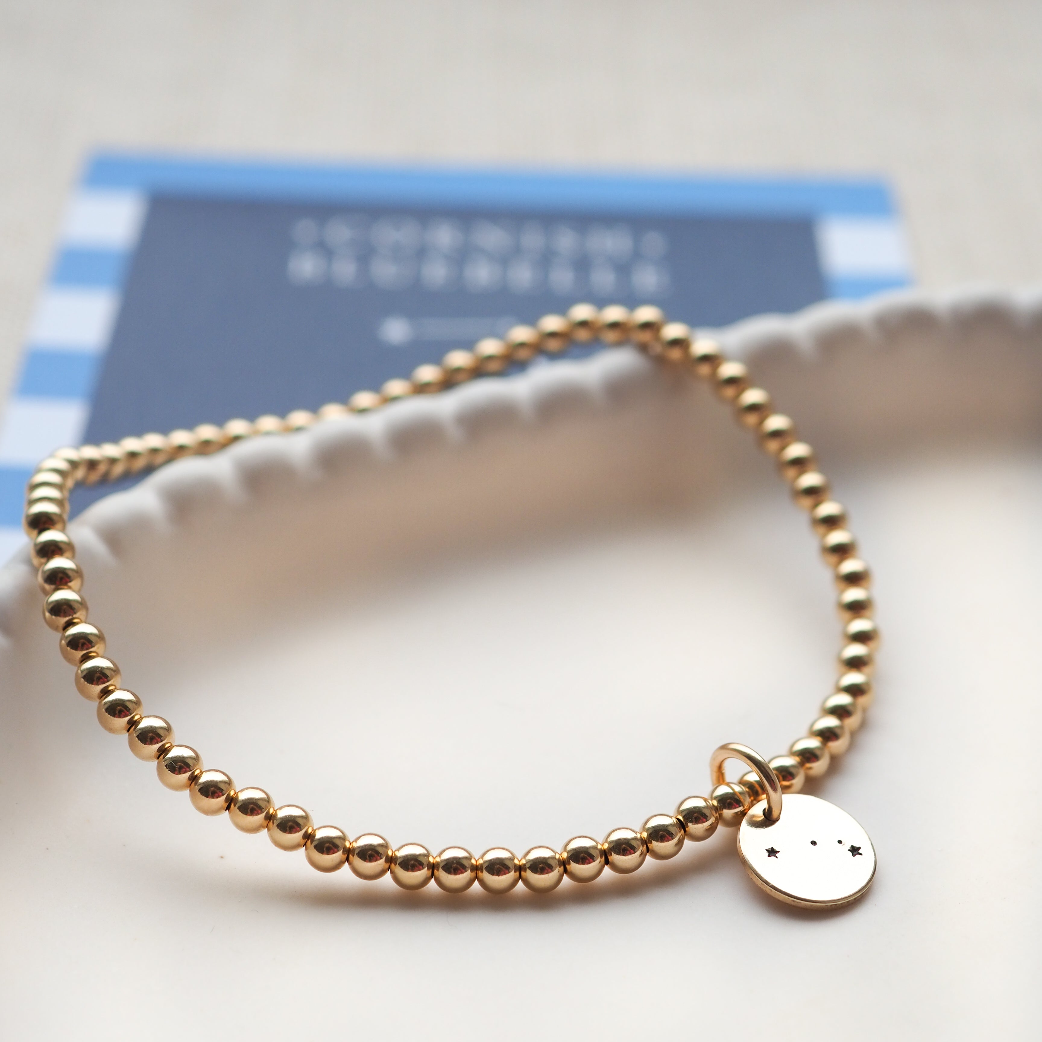 Gold Constellation Disc Bracelet