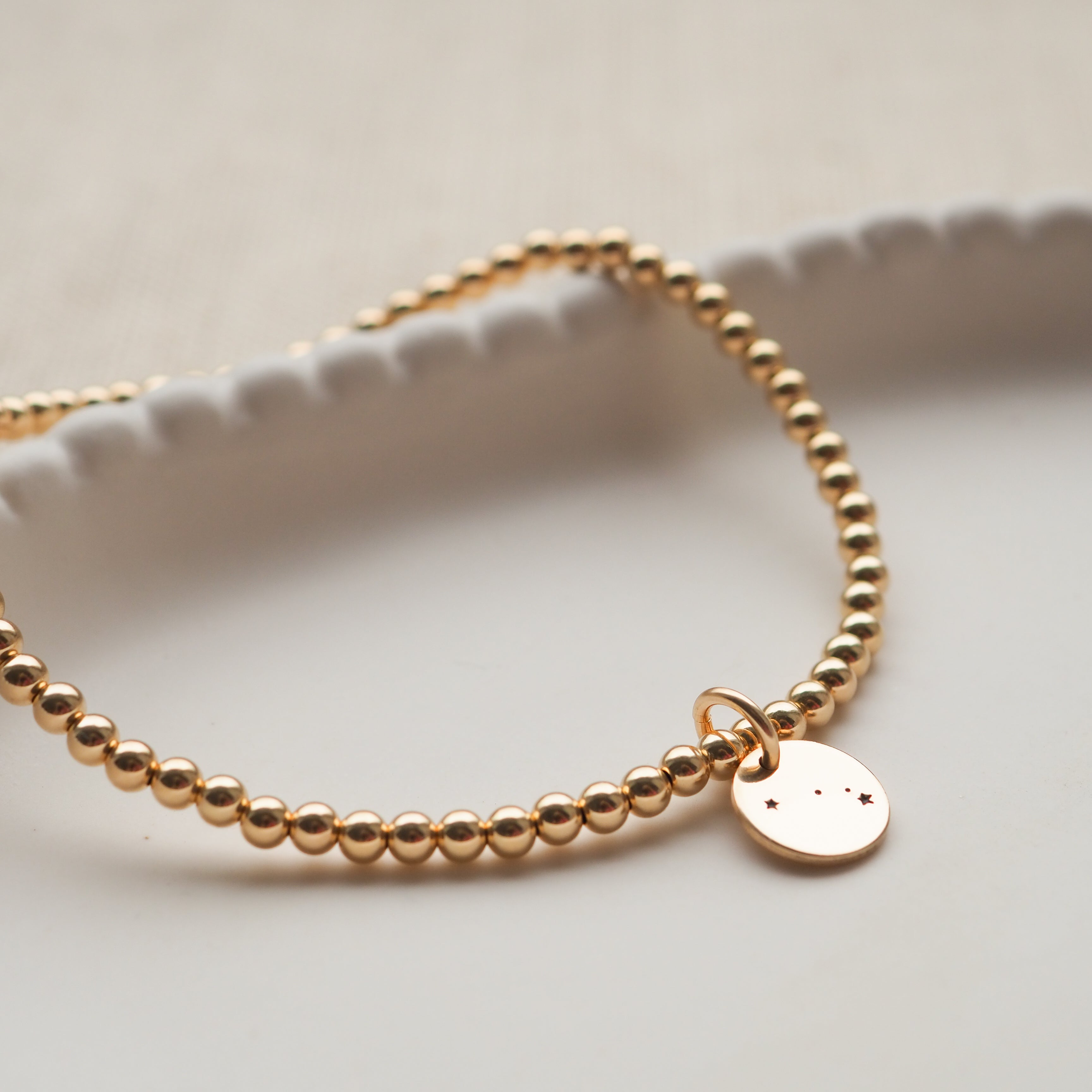 Gold Constellation Disc Bracelet