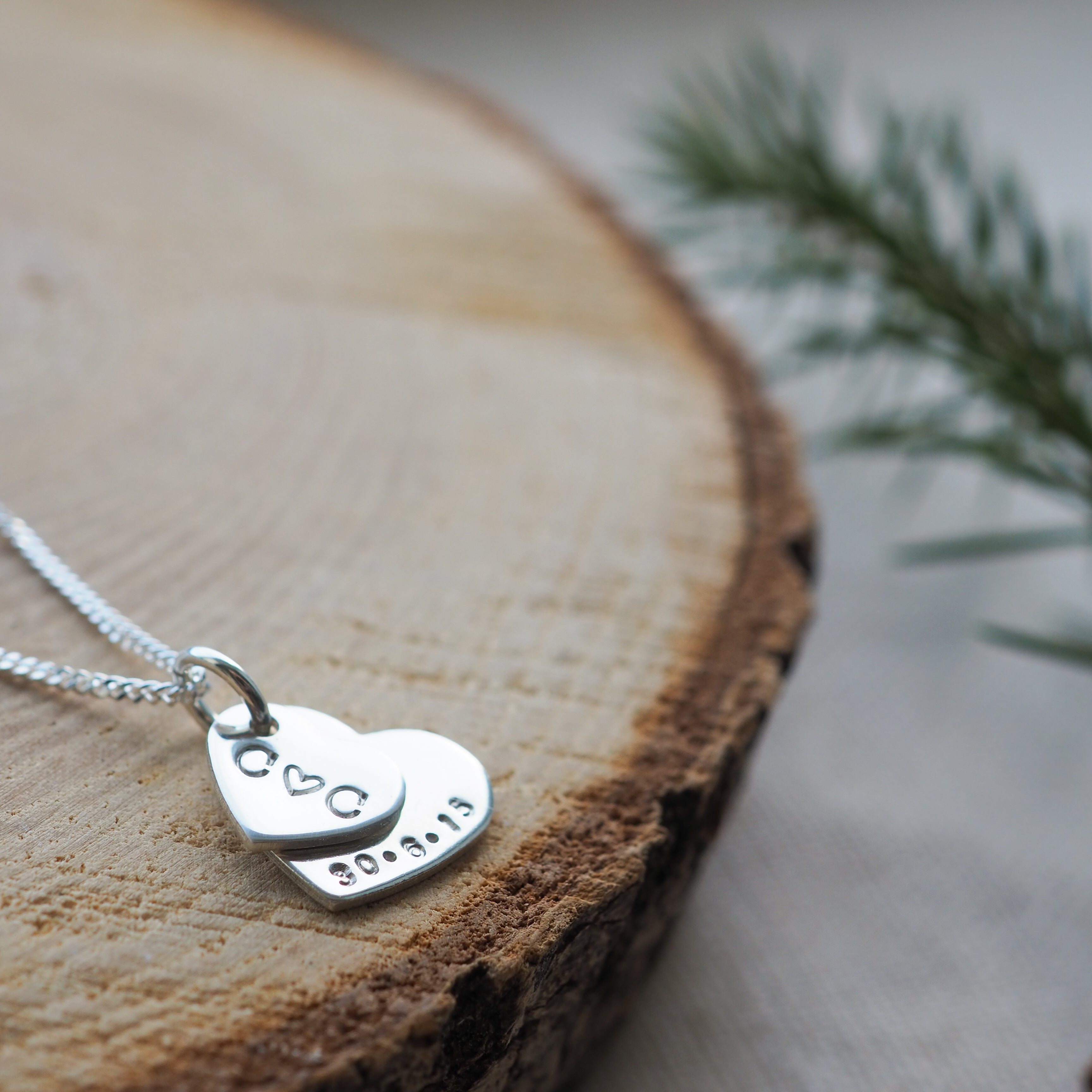 Kerensa - Silver Layered Heart Necklace