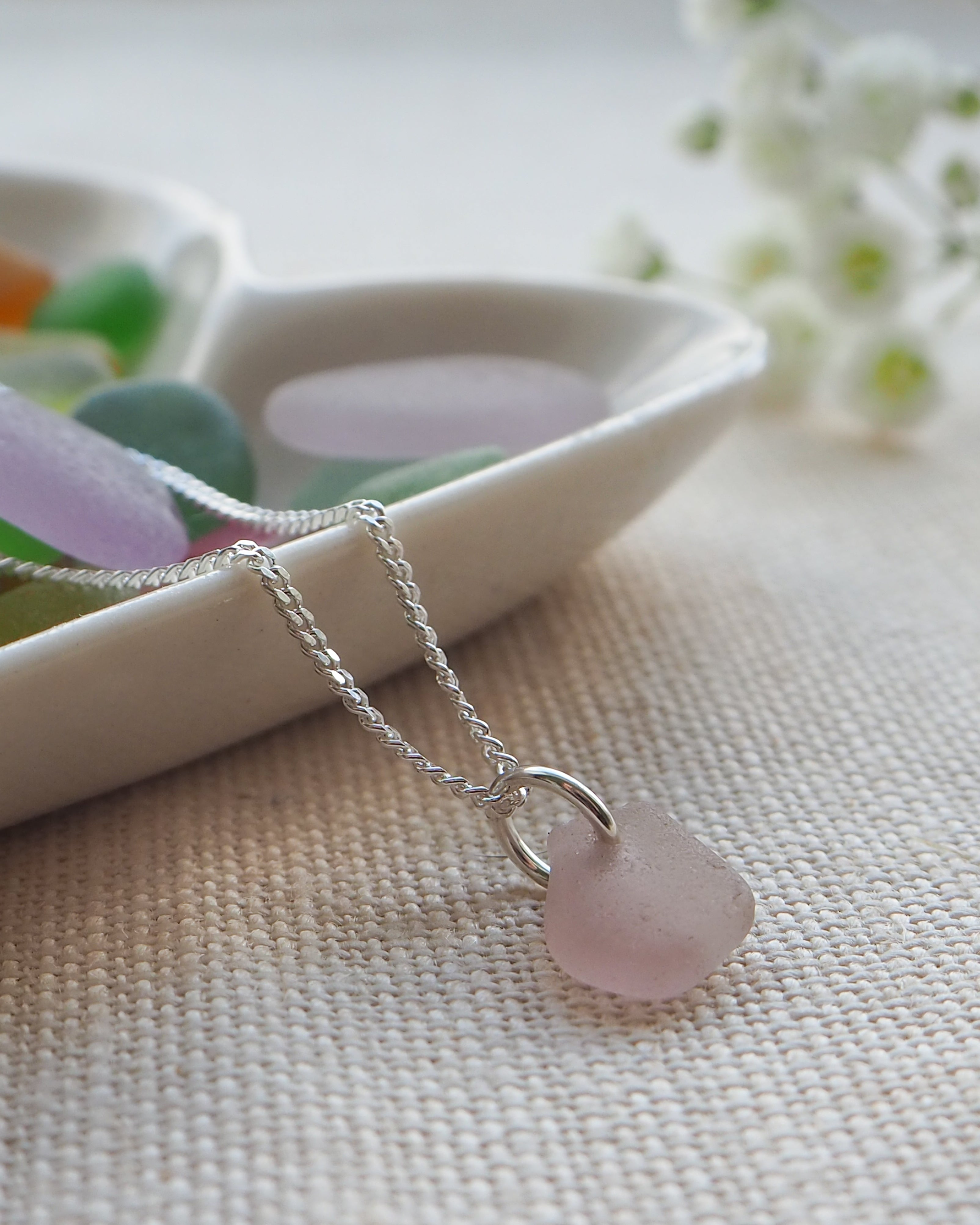 Pink Sea Glass Necklace