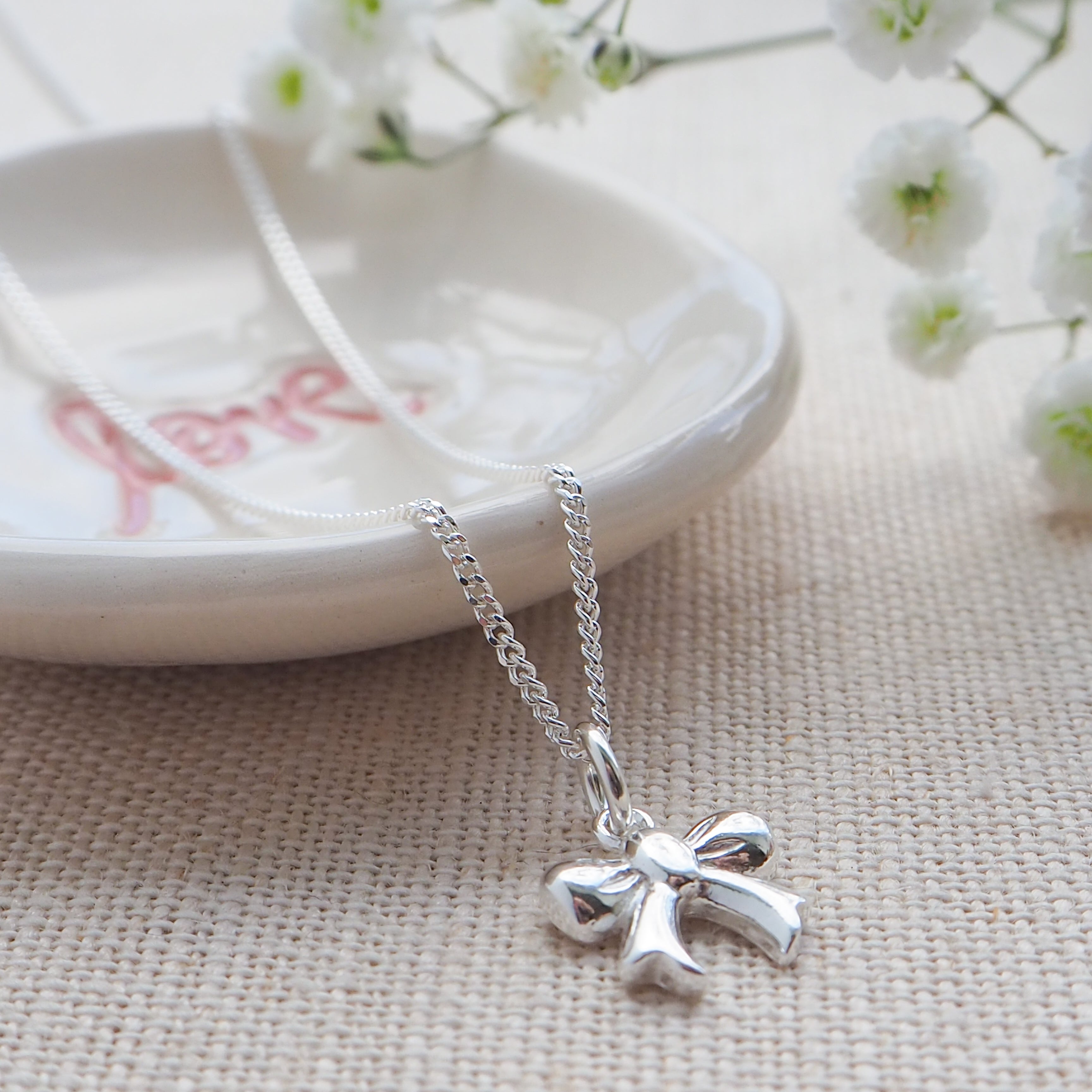 Bow Charm Necklace