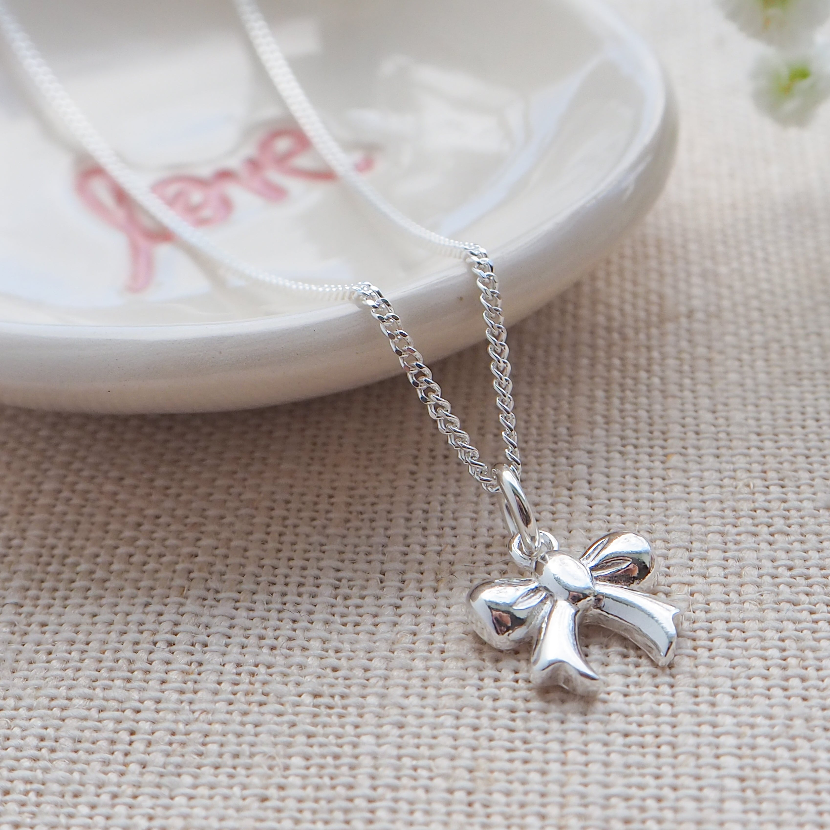 Bow Charm Necklace